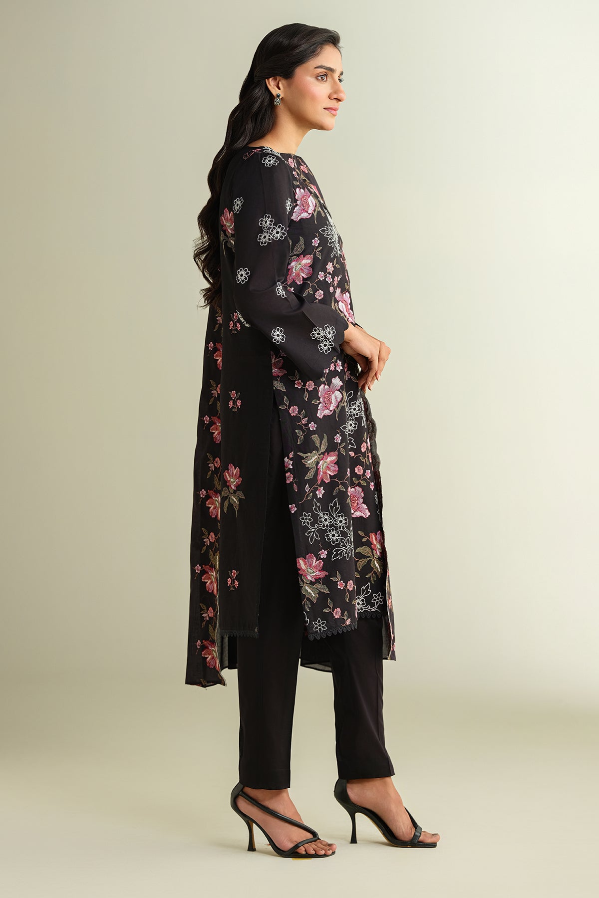 3 Piece - Embroidered Suit - E1659