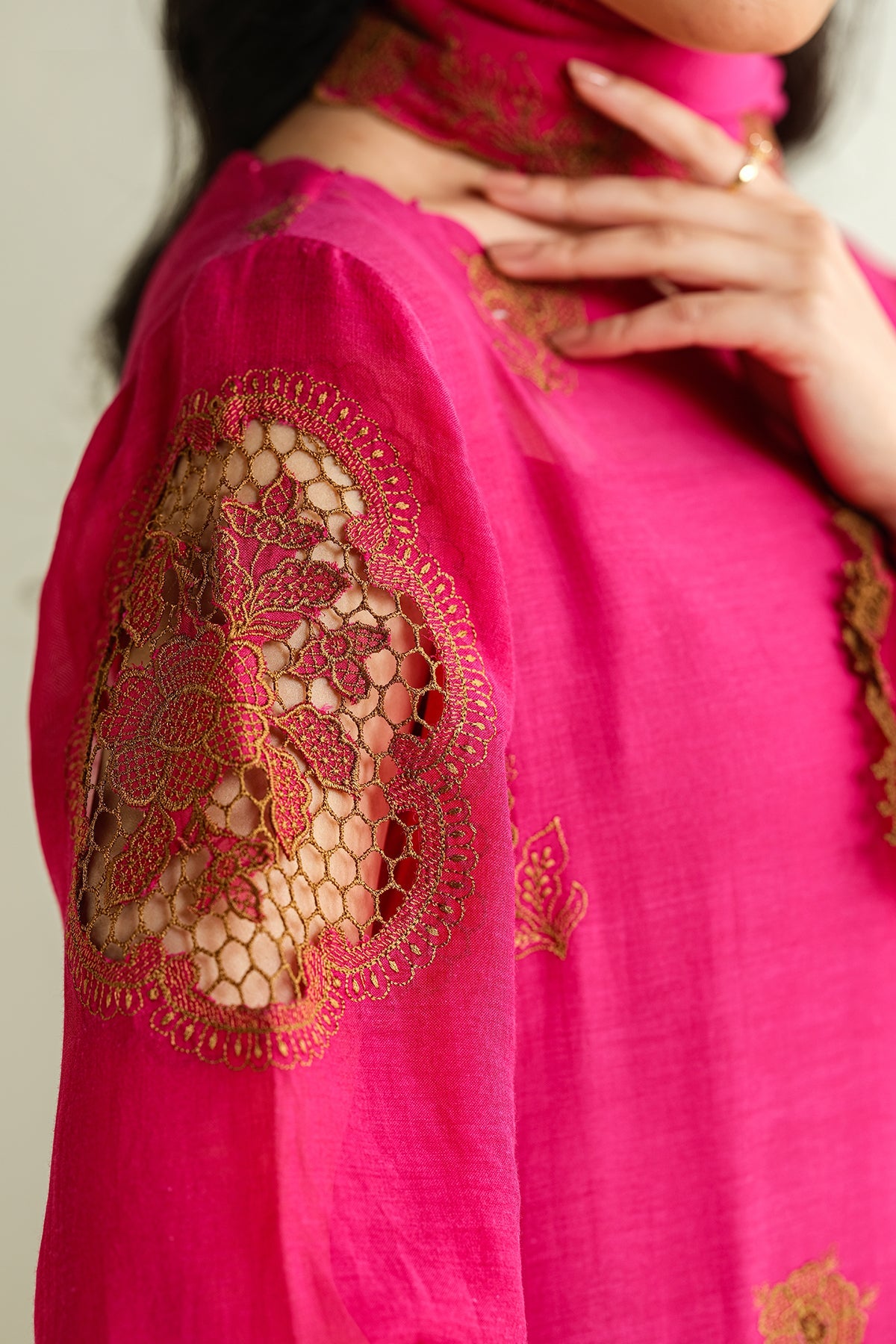 4 Piece - Embroidered Suit - E1664