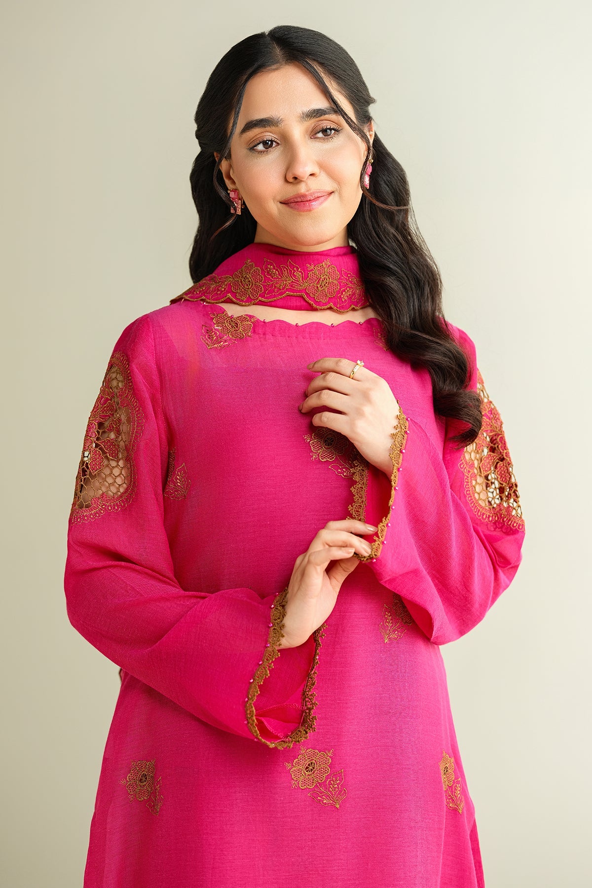 4 Piece - Embroidered Suit - E1664