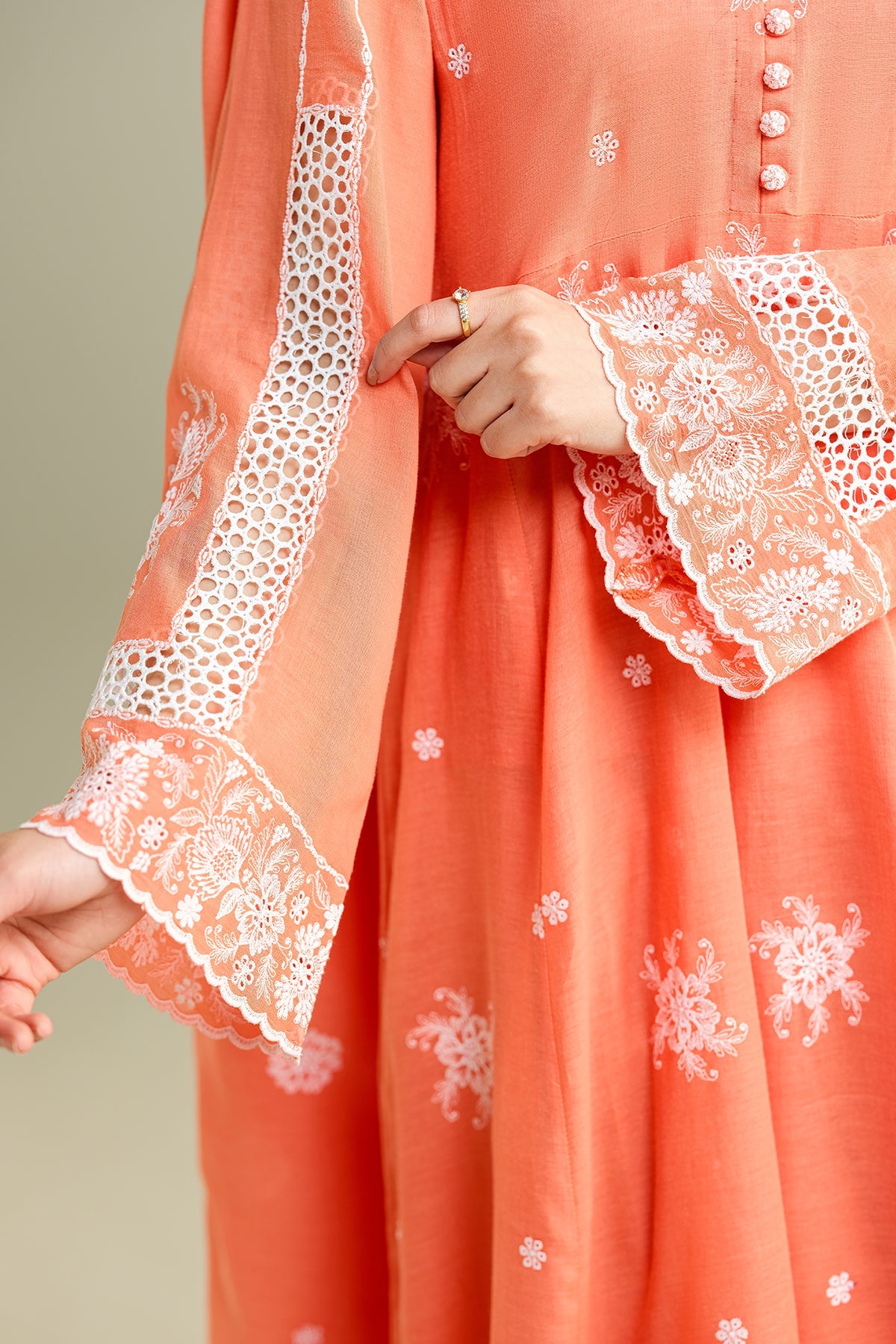 4 Piece - Embroidered Suit - E1665