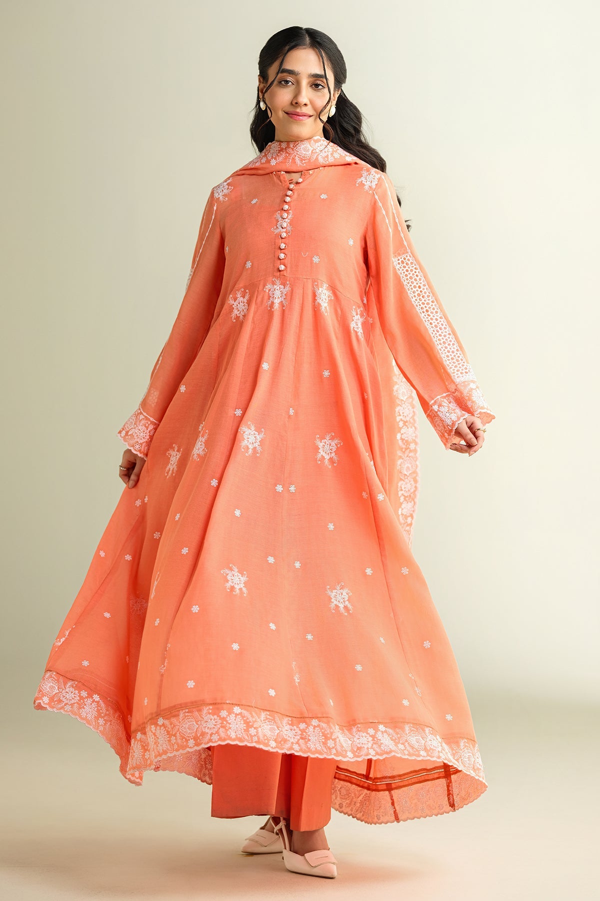4 Piece - Embroidered Suit - E1665