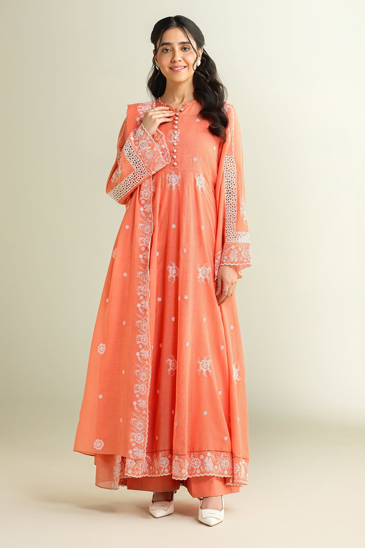 4 Piece - Embroidered Suit - E1665