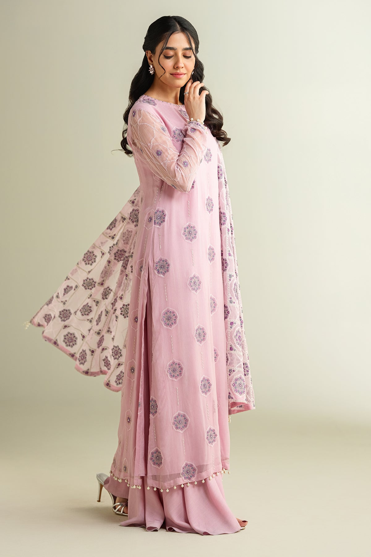 3 Piece - Embellished Suit - E1685