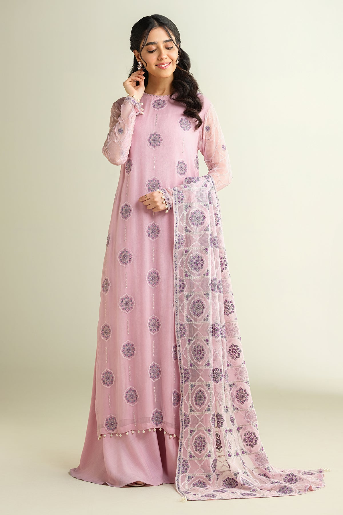 3 Piece - Embellished Suit - E1685