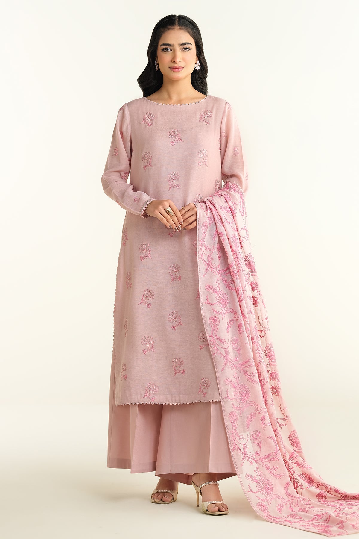 4 Piece - Embroidered Suit - E1645