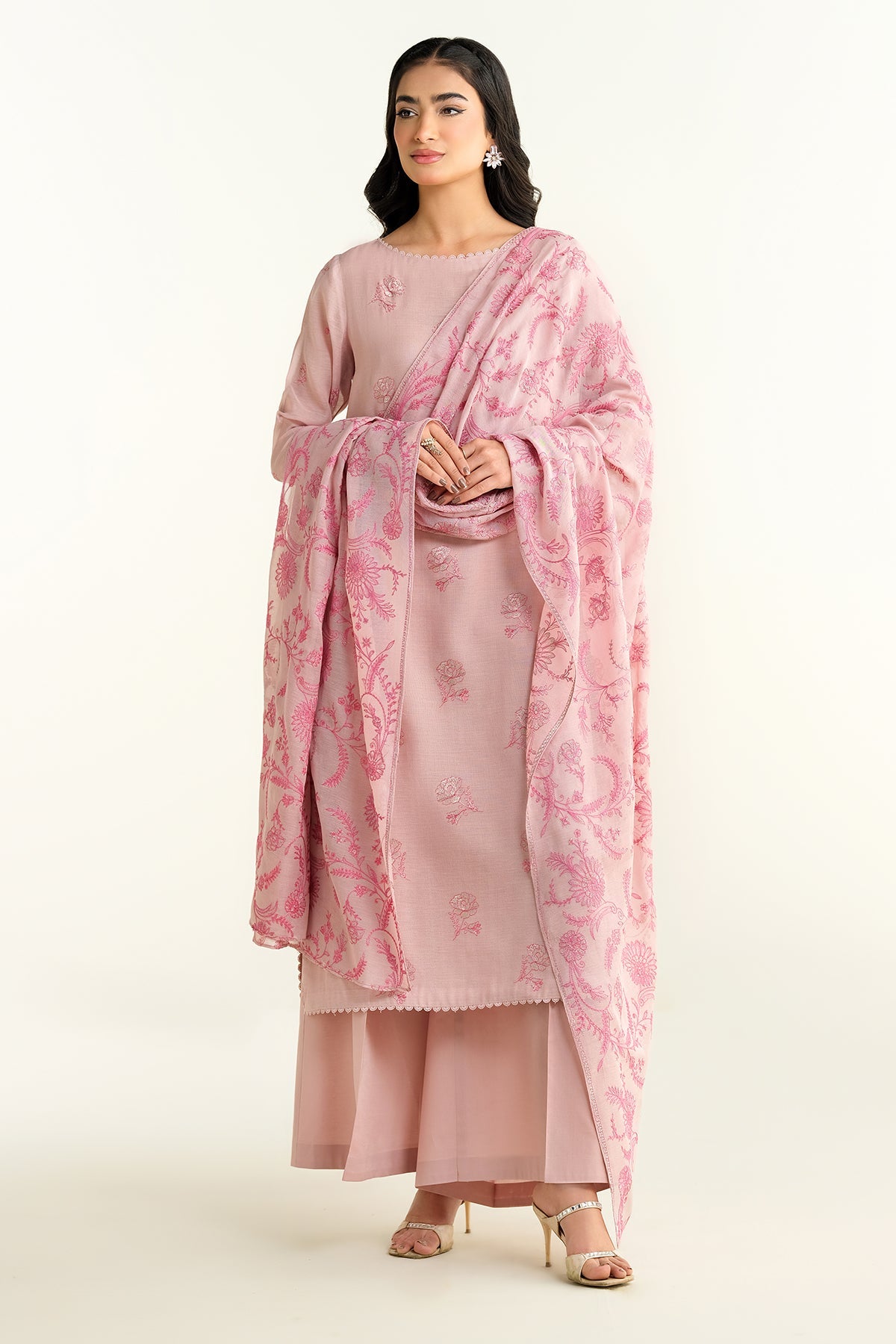 4 Piece - Embroidered Suit - E1645