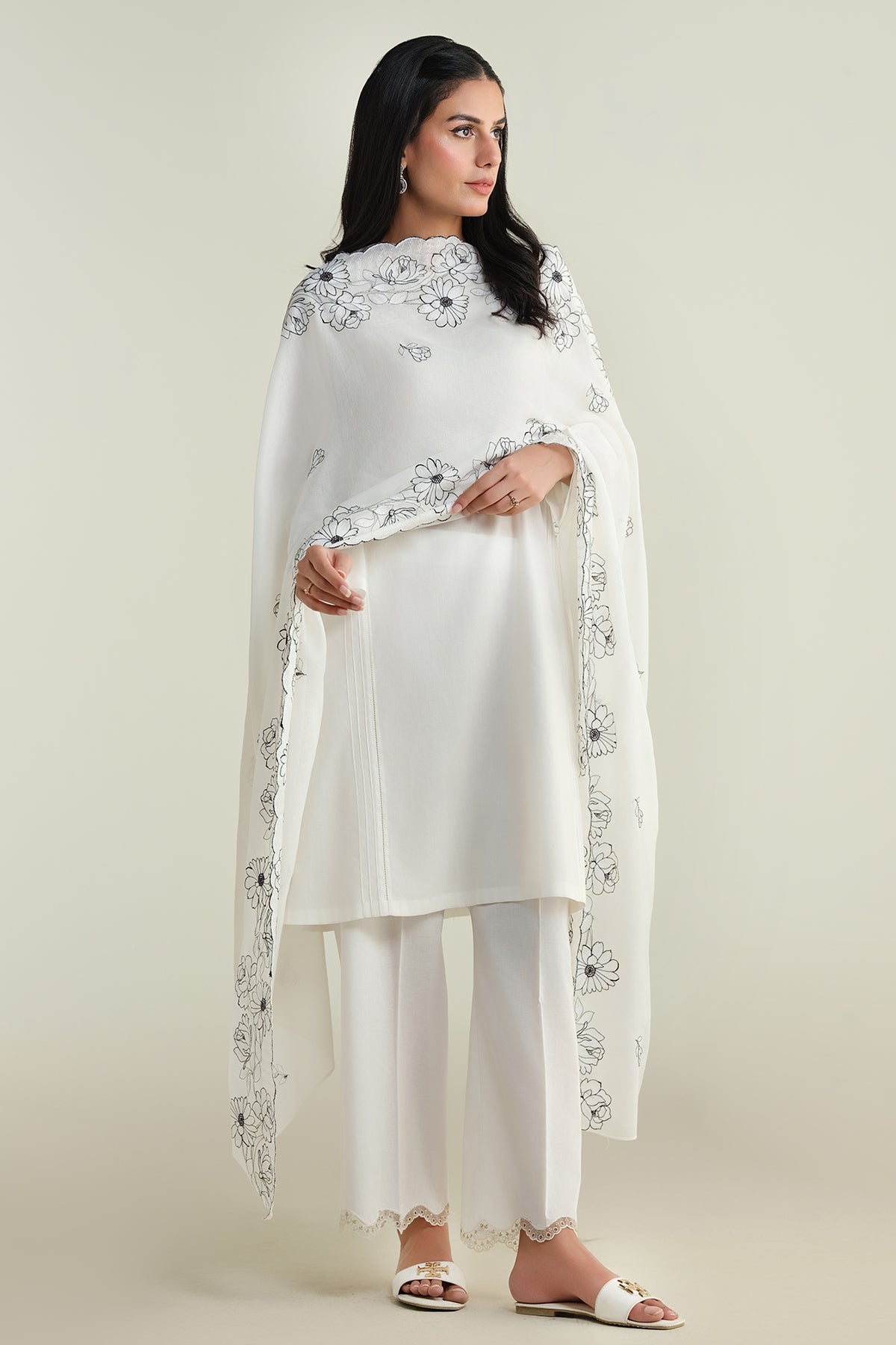 1 Piece-Embroidered Dupatta-E1710