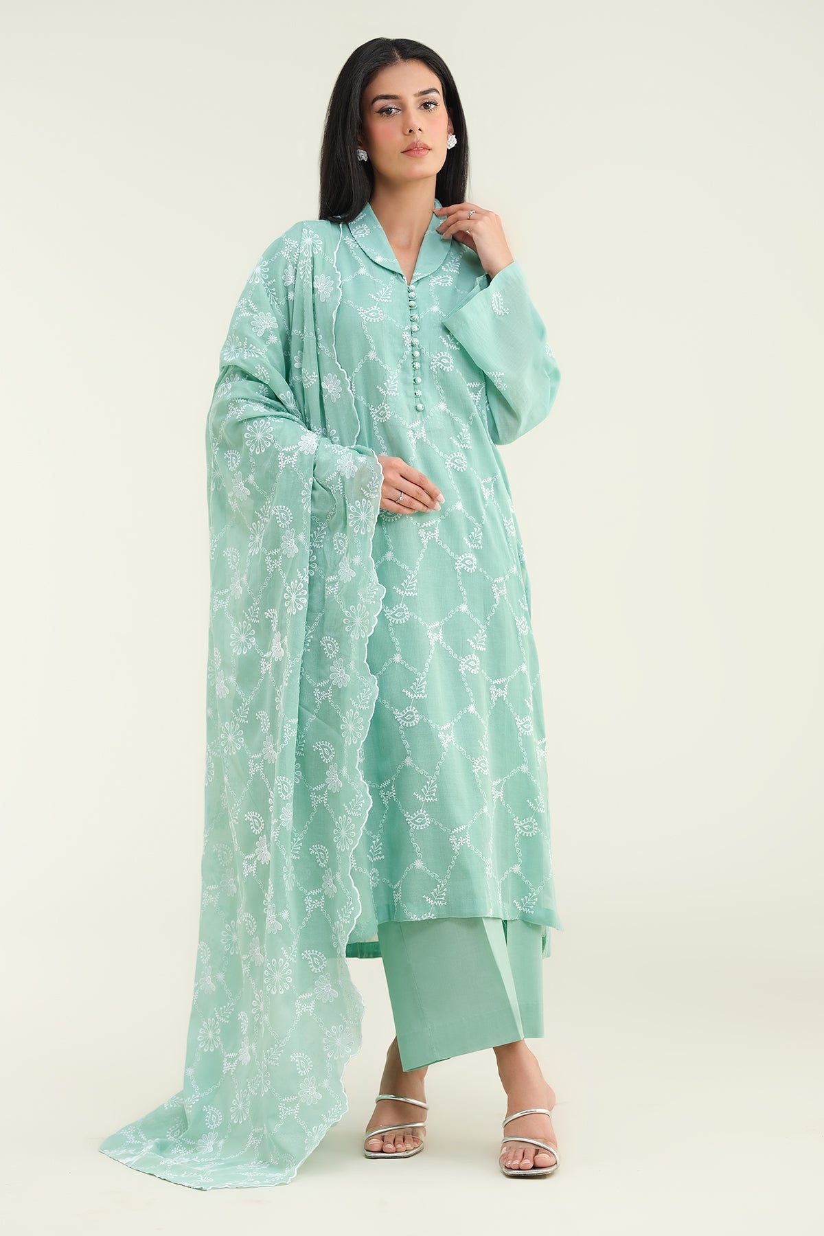 4 Piece-Embroidered Suit-E1728