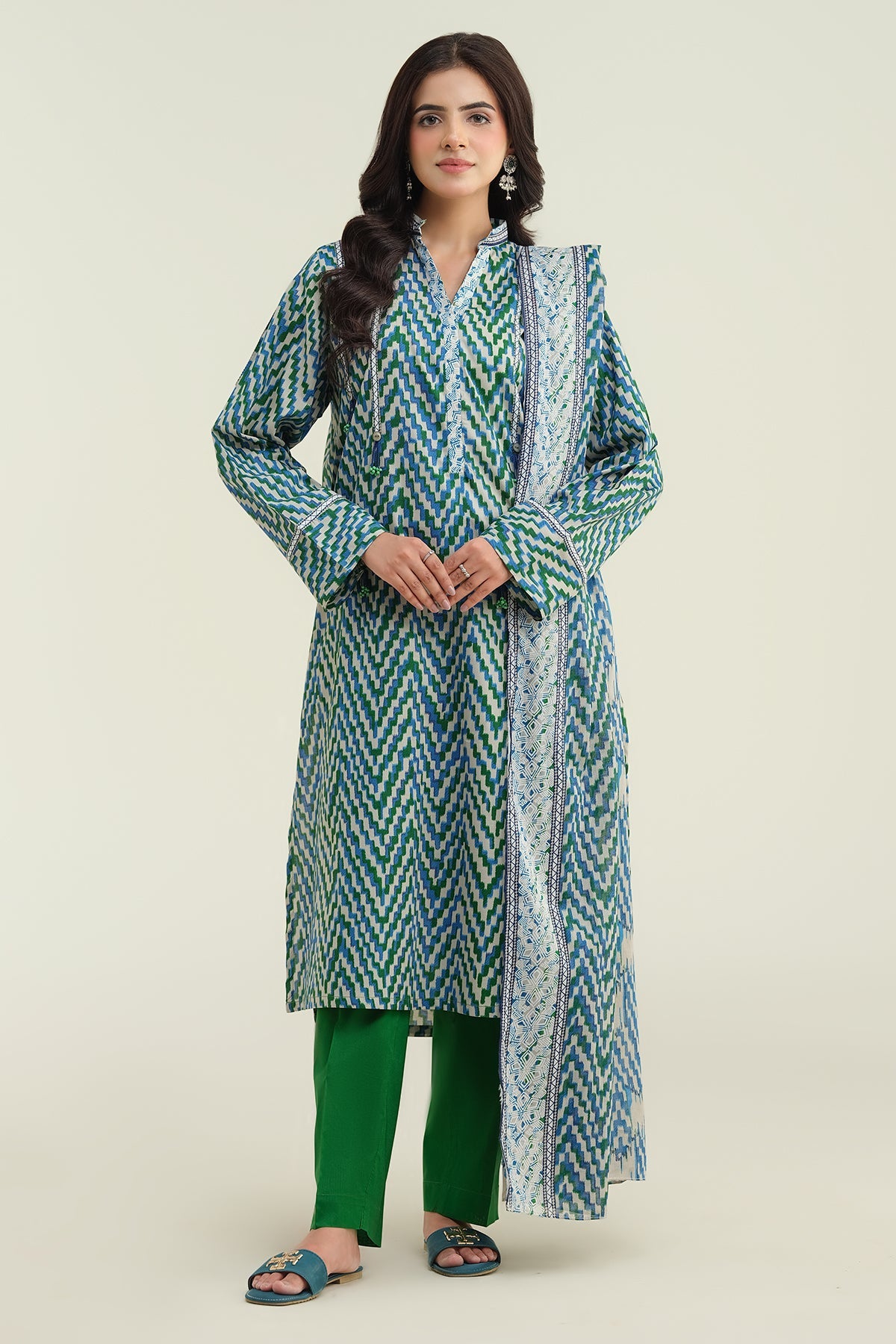 3 Piece- Printed Suit-KPA24-P3017-17