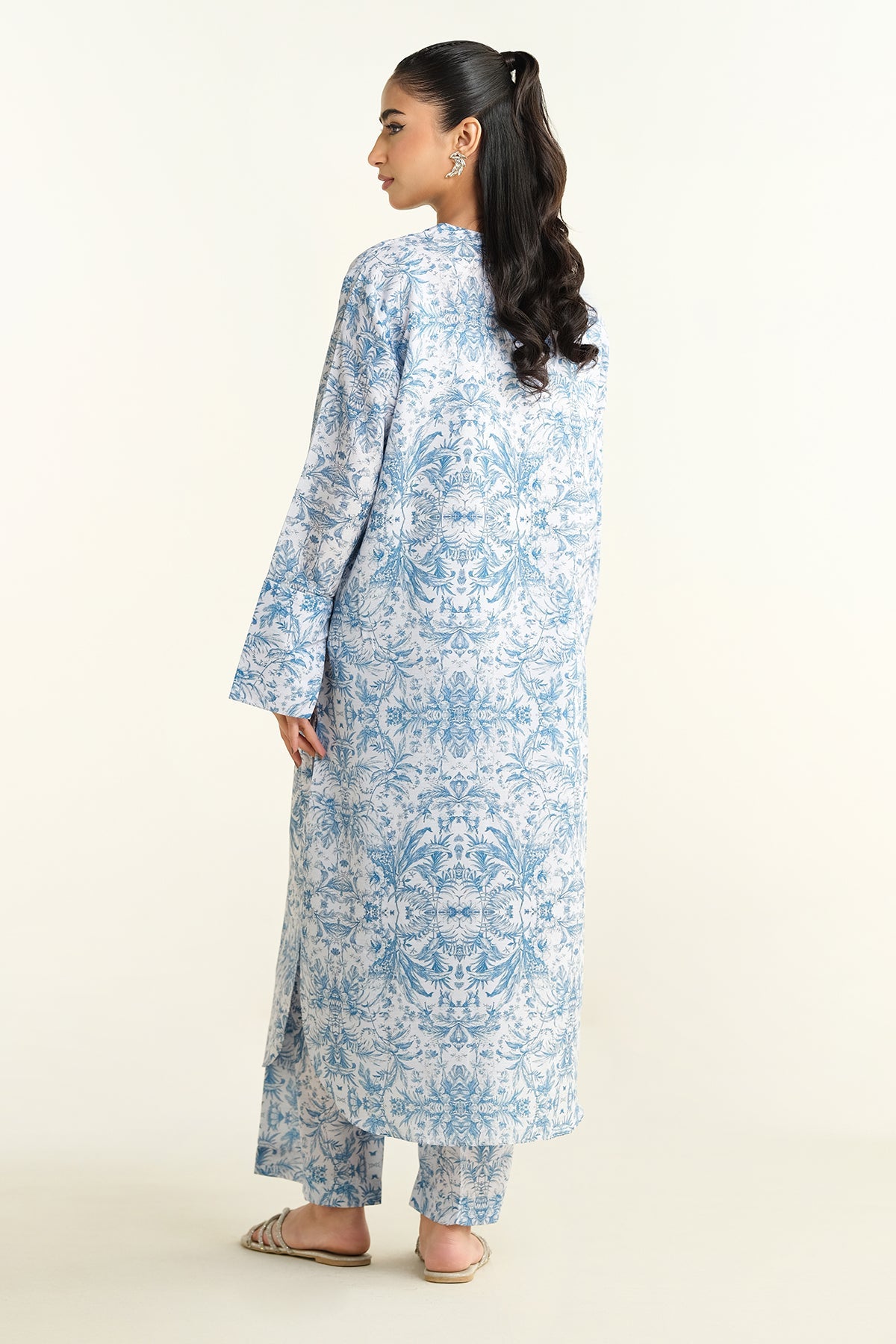 2 Piece-Printed & Embellished Suit-KPS25-P3454