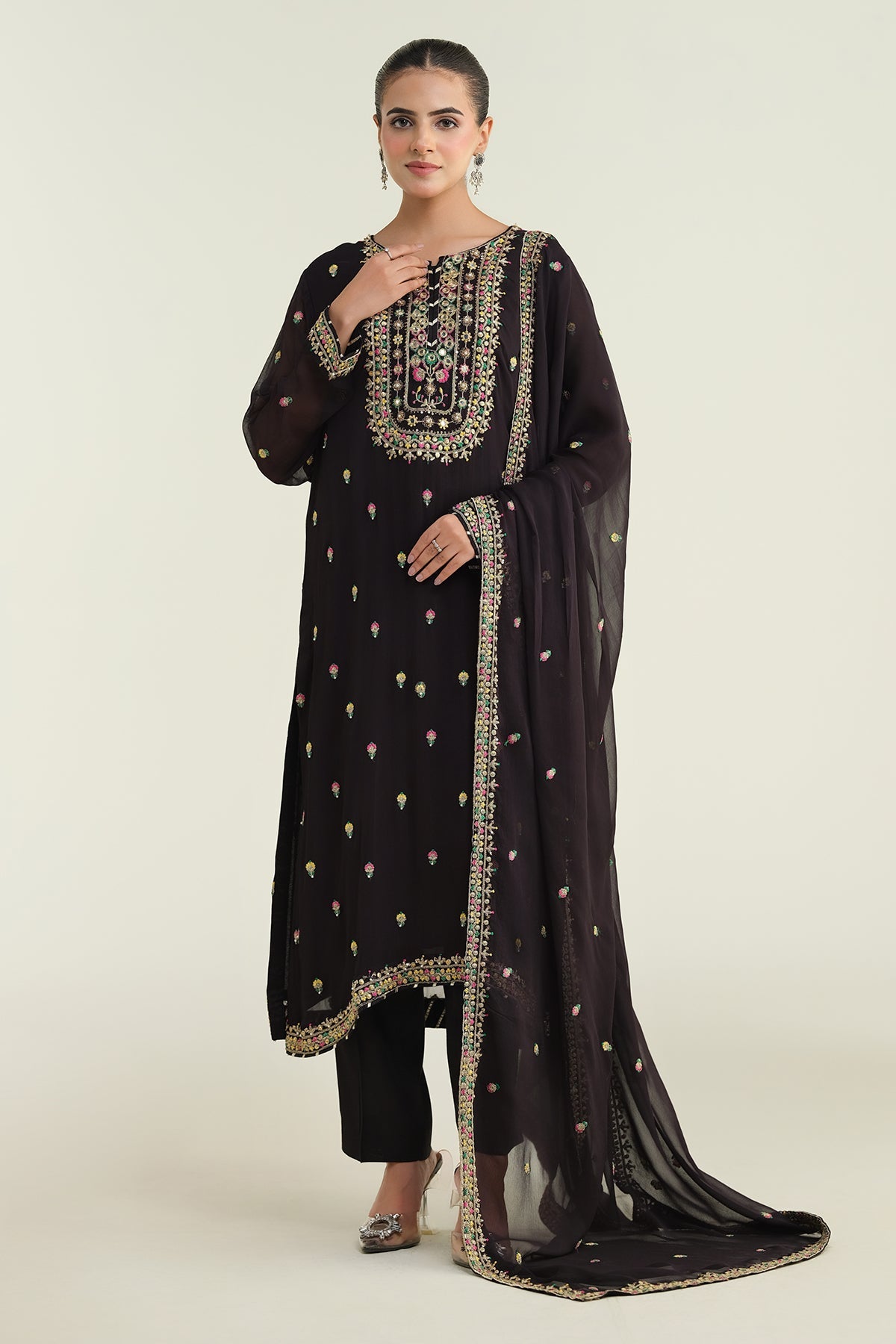 3 Piece- Embroidered Embellished-KPW24-P3027-27