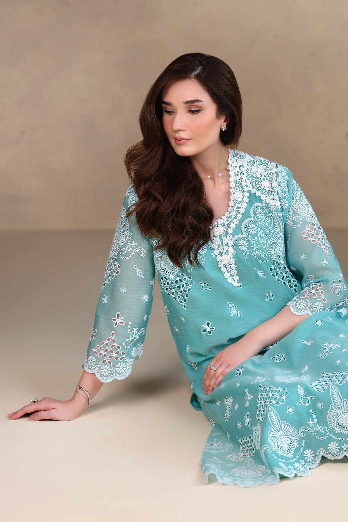 3 Piece - Embroidered Suit - MCP1711-2