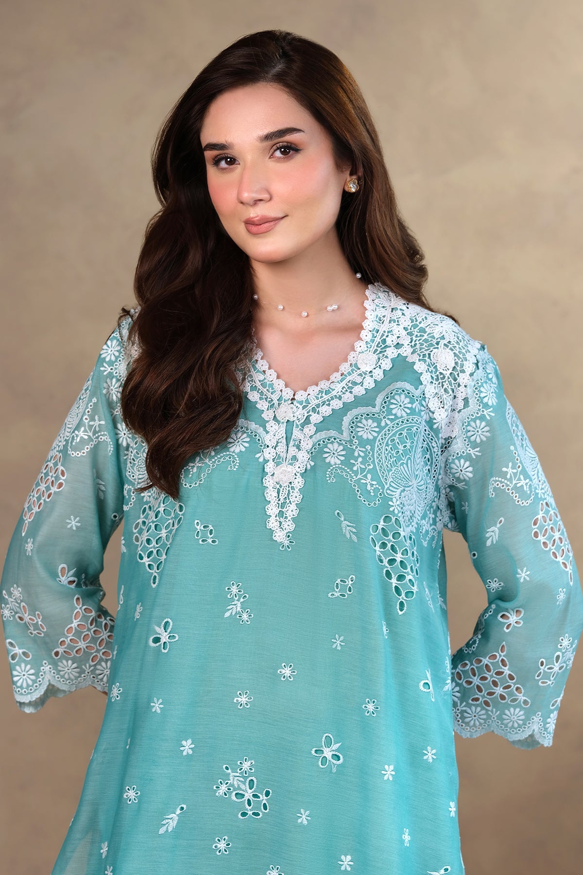 3 Piece - Embroidered Suit - MCP1711-2