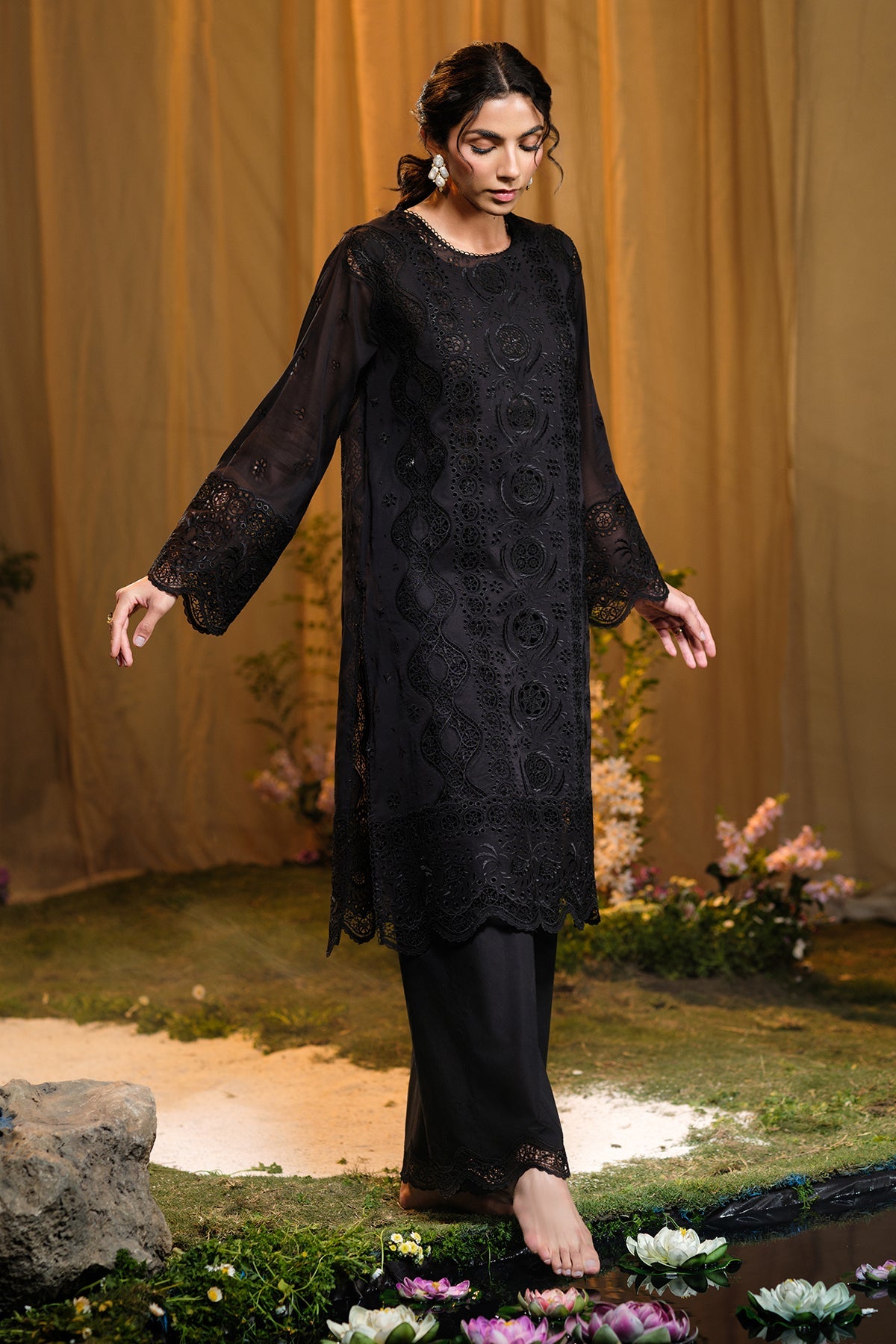 3 Piece - Embroidered Suit - MCP1723-1