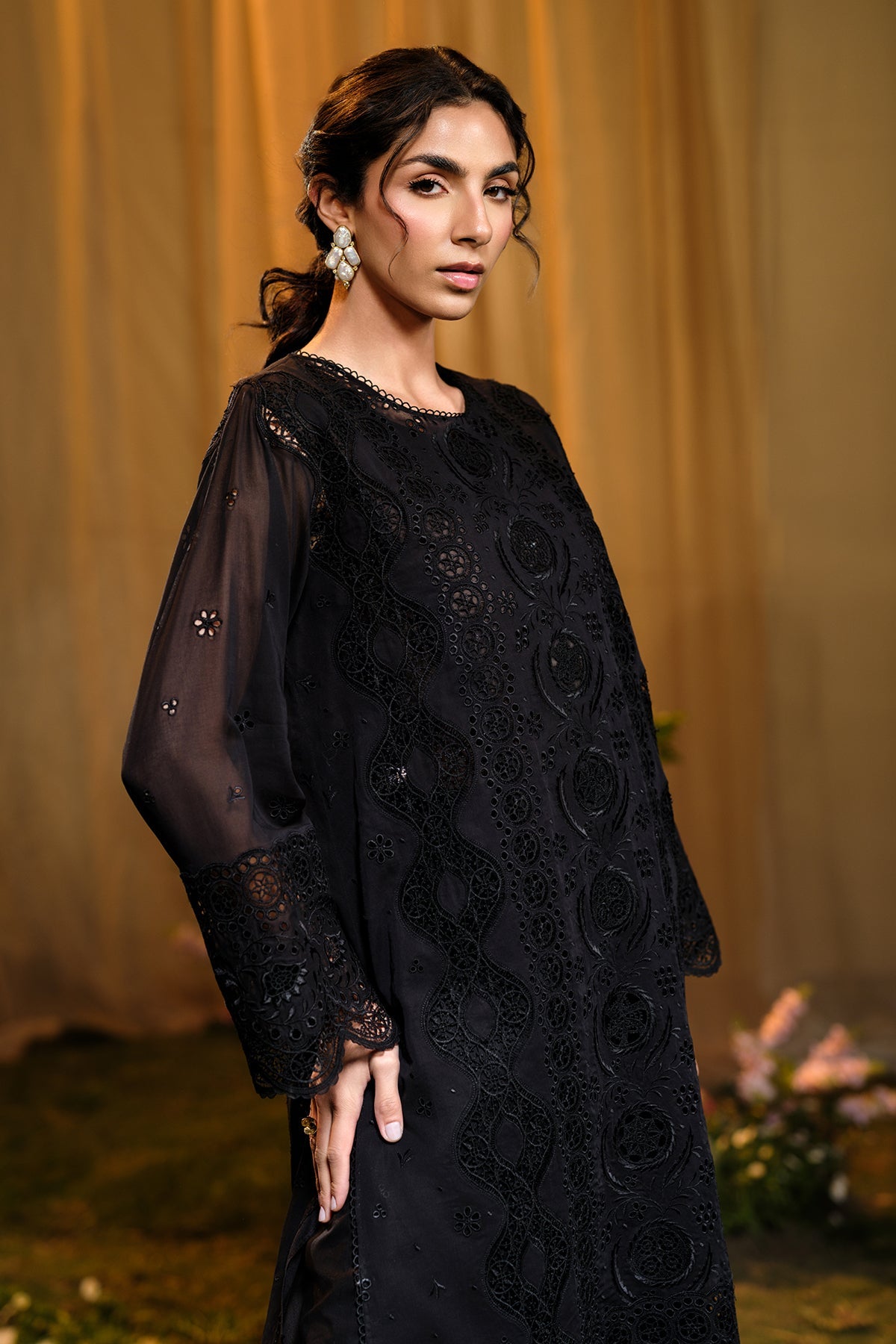 3 Piece - Embroidered Suit - MCP1723-1