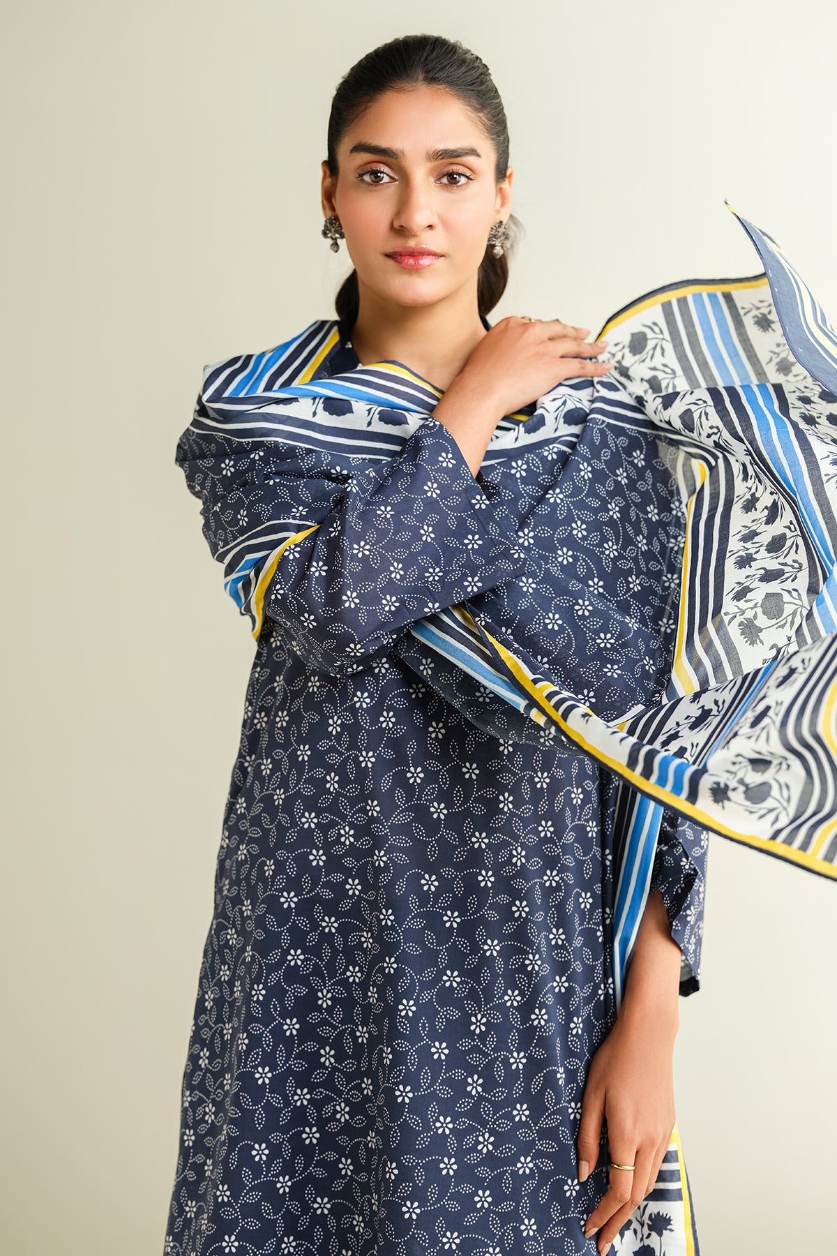 3 Piece - Printed Suit - X6129