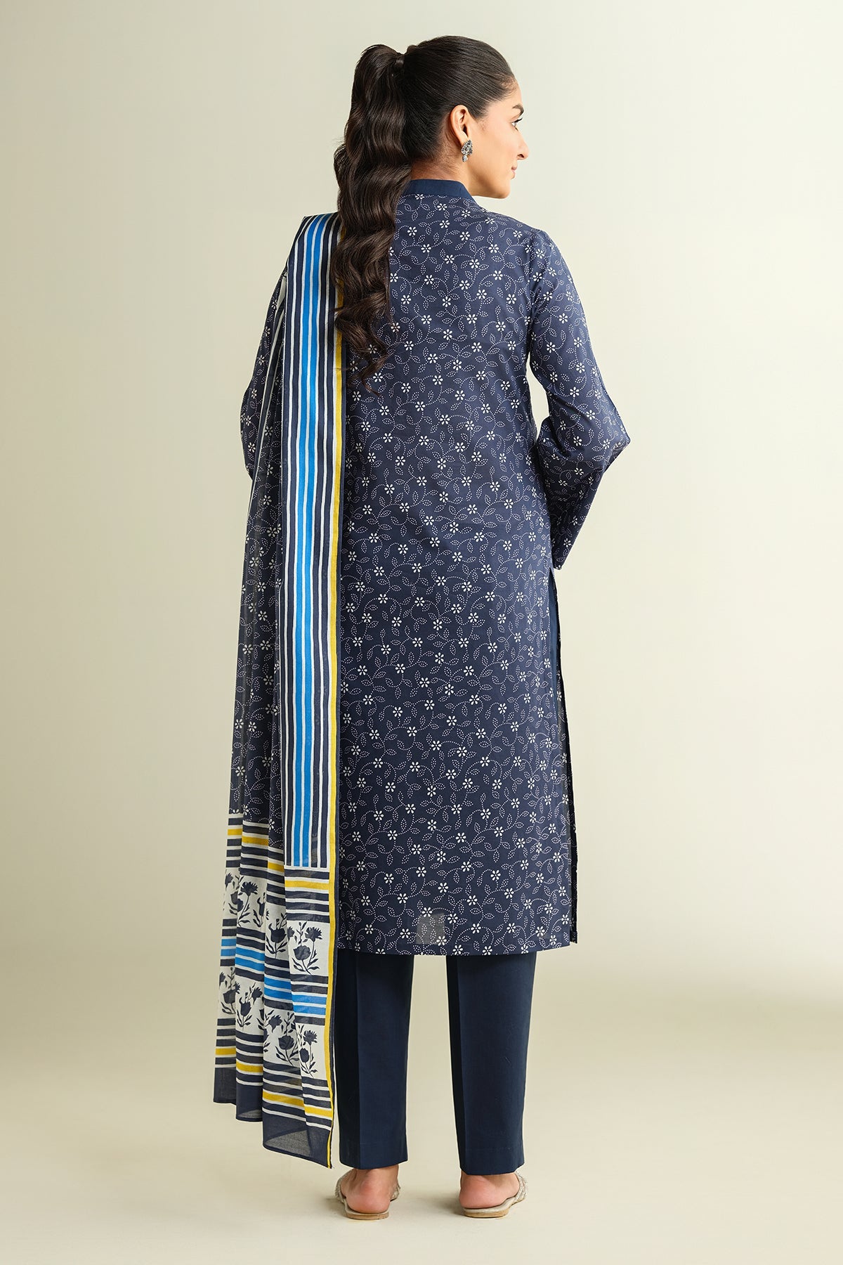 3 Piece - Printed Suit - X6129
