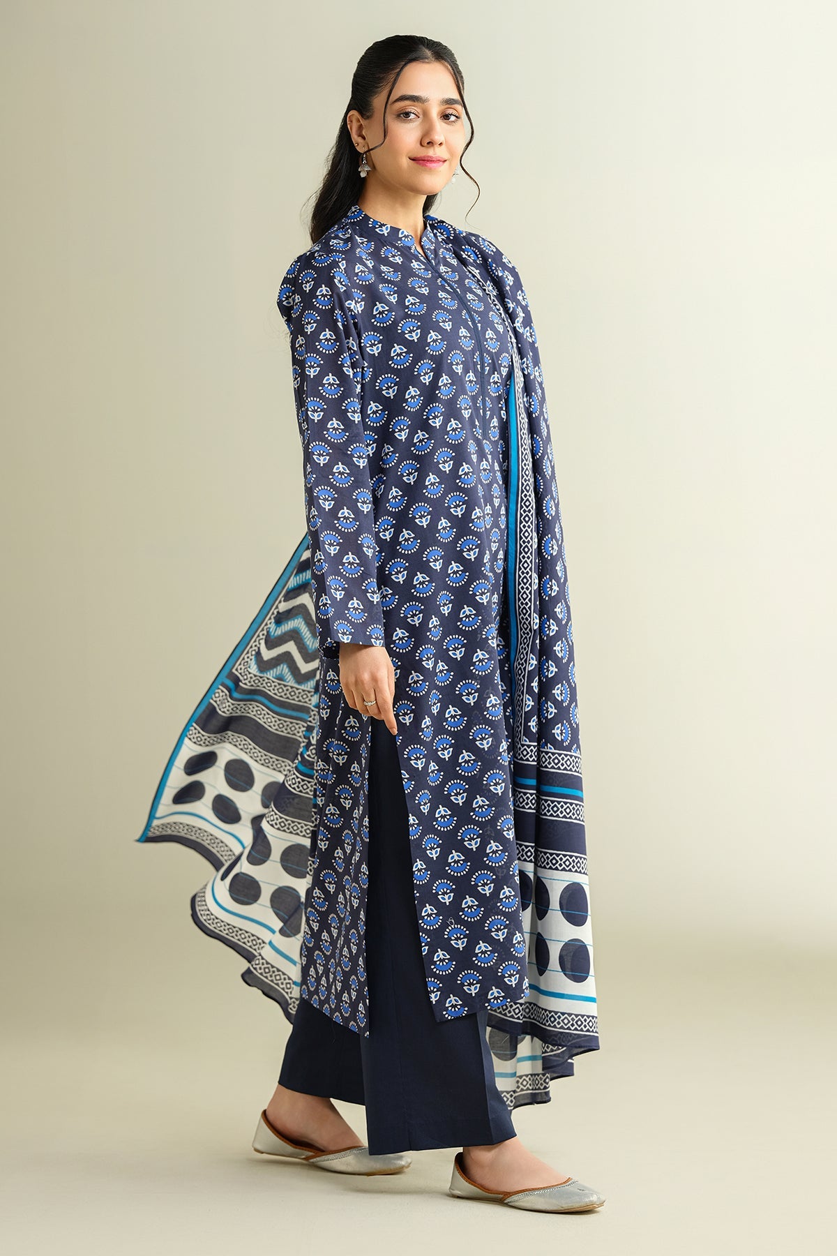 3 Piece - Printed Suit - X6130