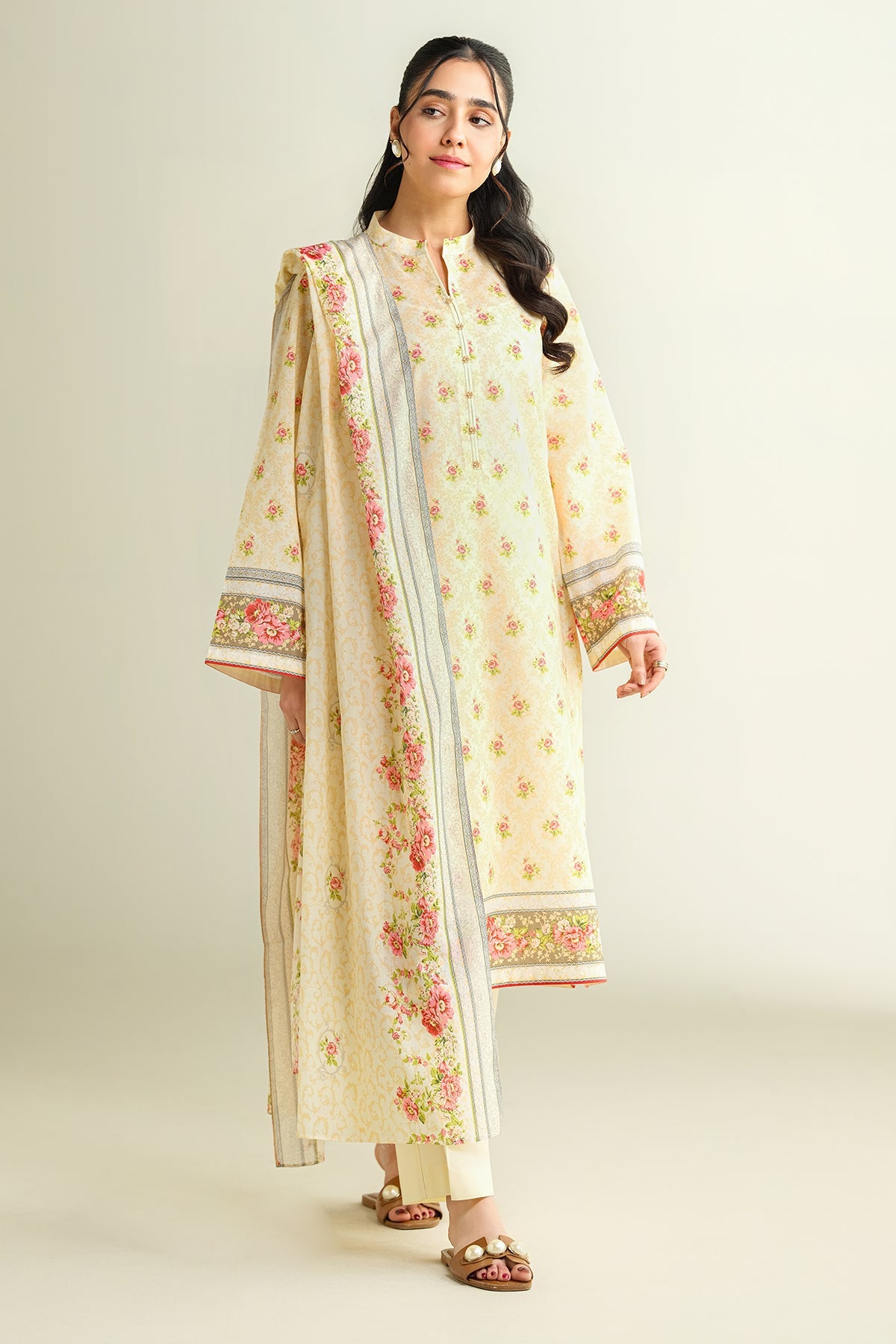 3 Piece - Printed Suit - X6136