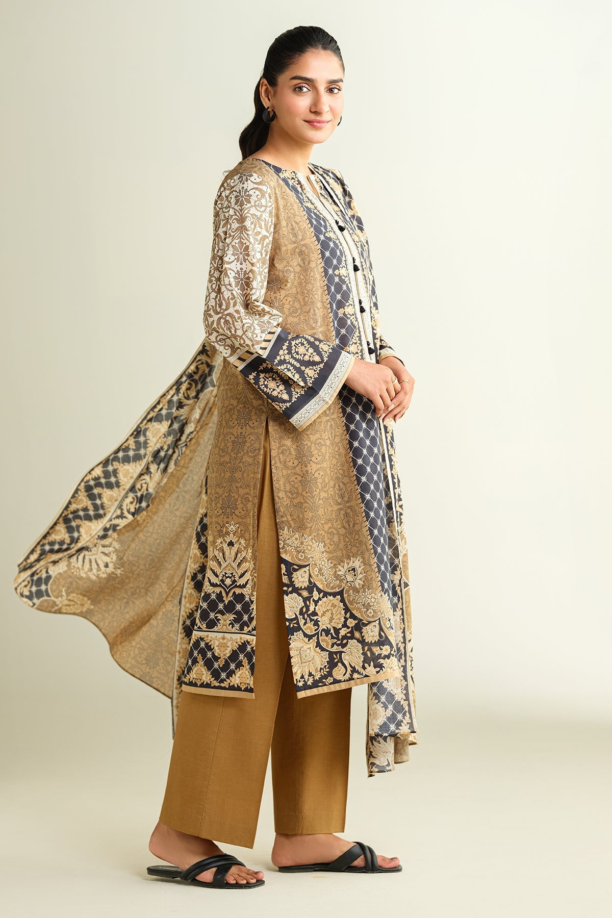 3 Piece - Printed Suit - X6148