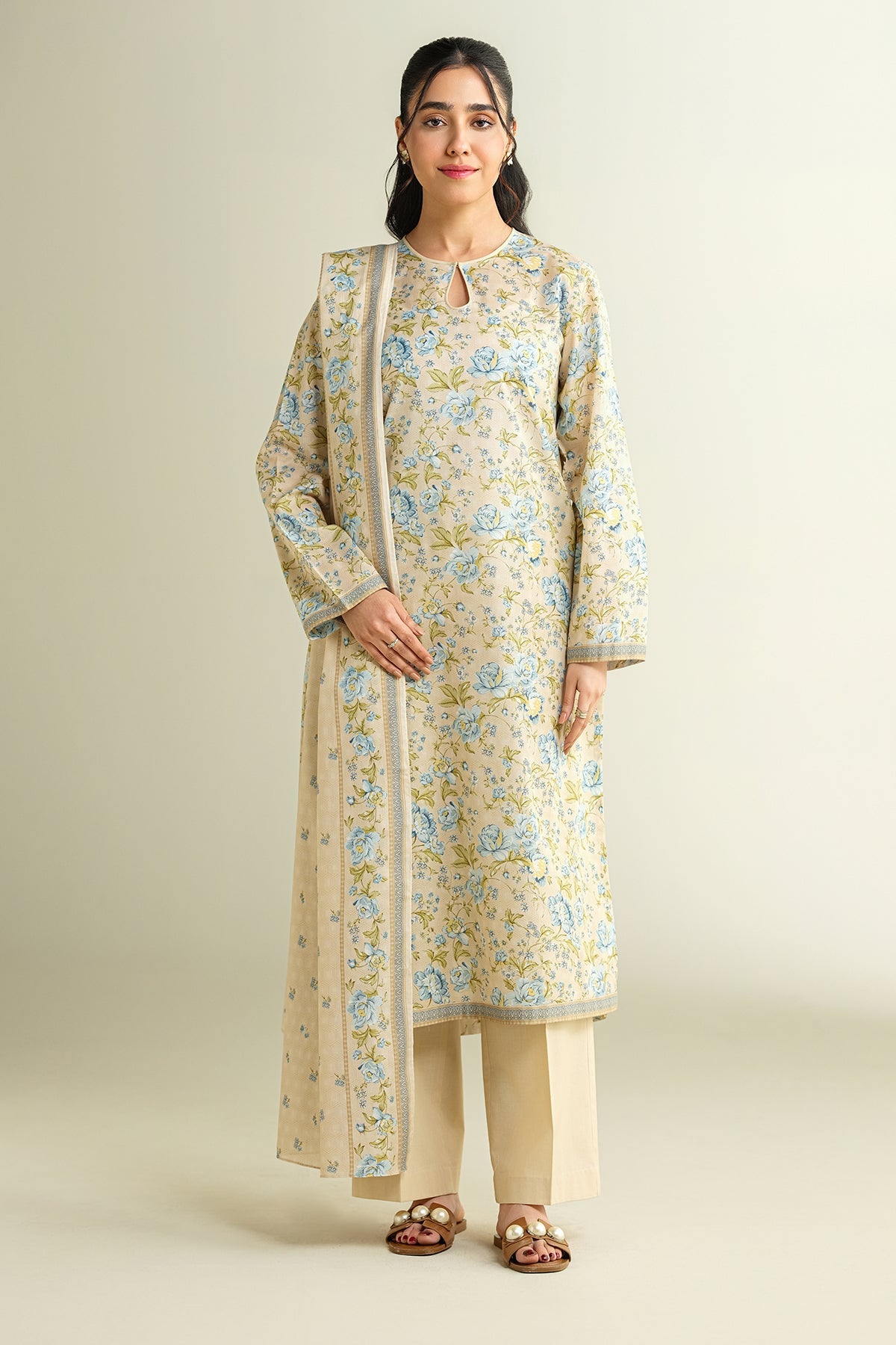 3 Piece - Printed Suit - X6149