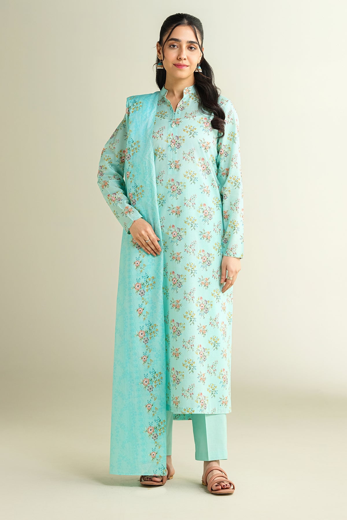 3 Piece - Printed Suit - X6151