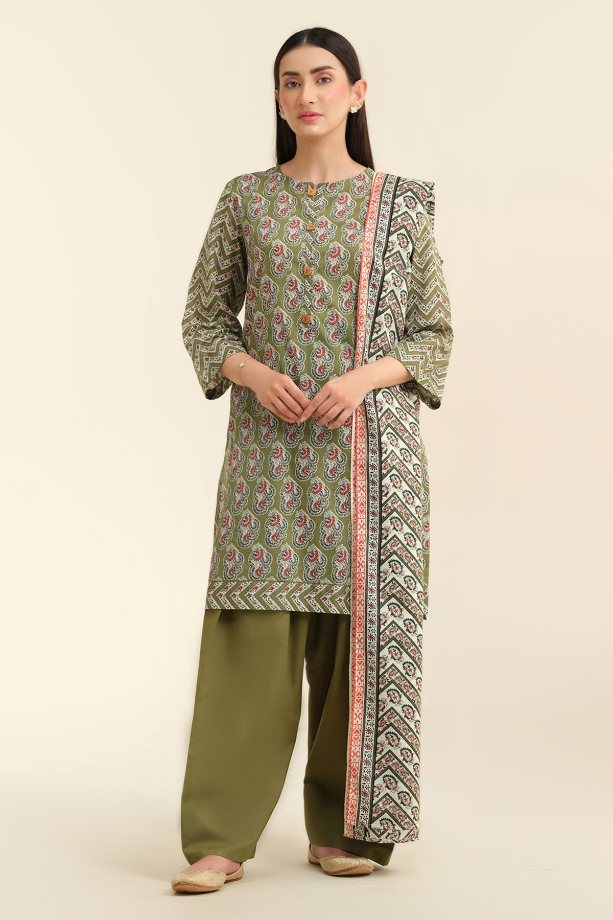 3 Piece - Printed Suit - X6220