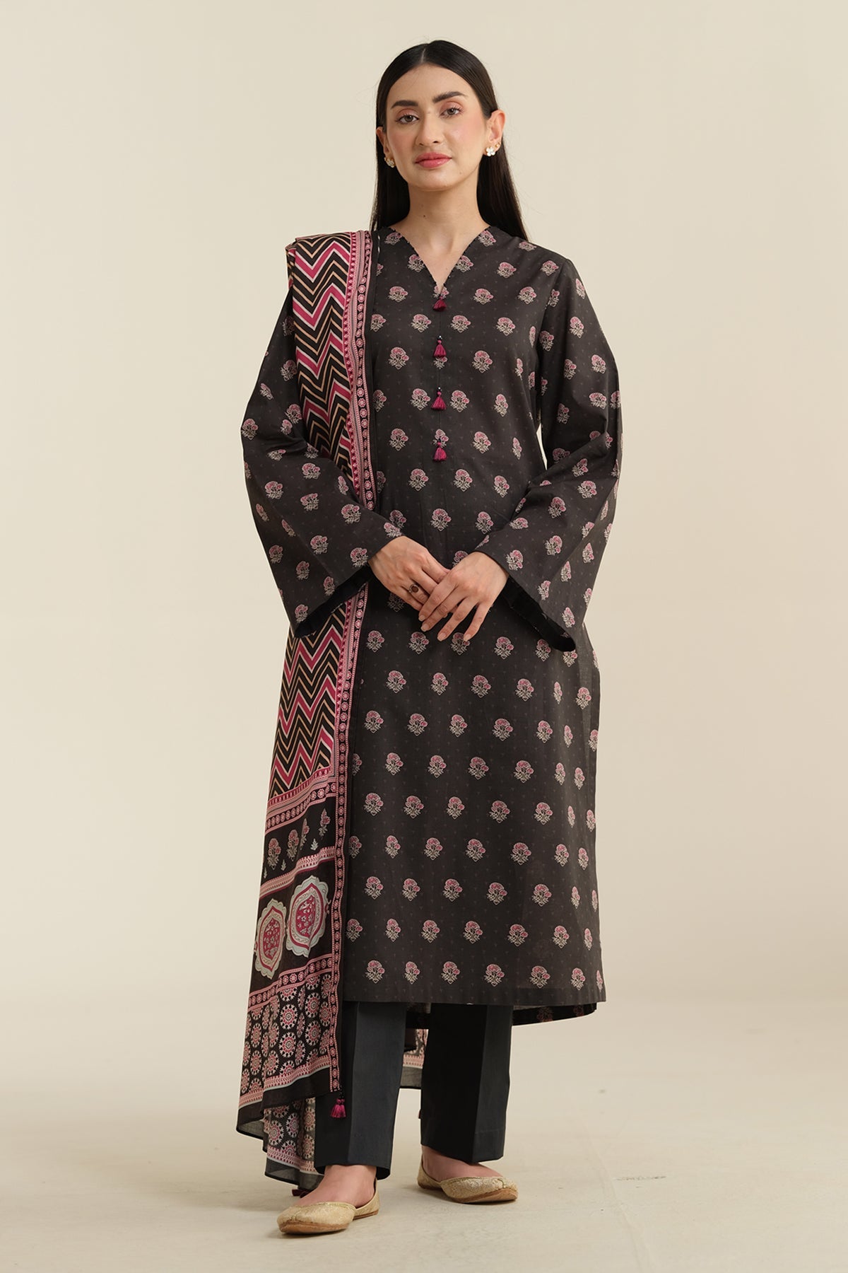 3 Piece - Printed Suit - X6229
