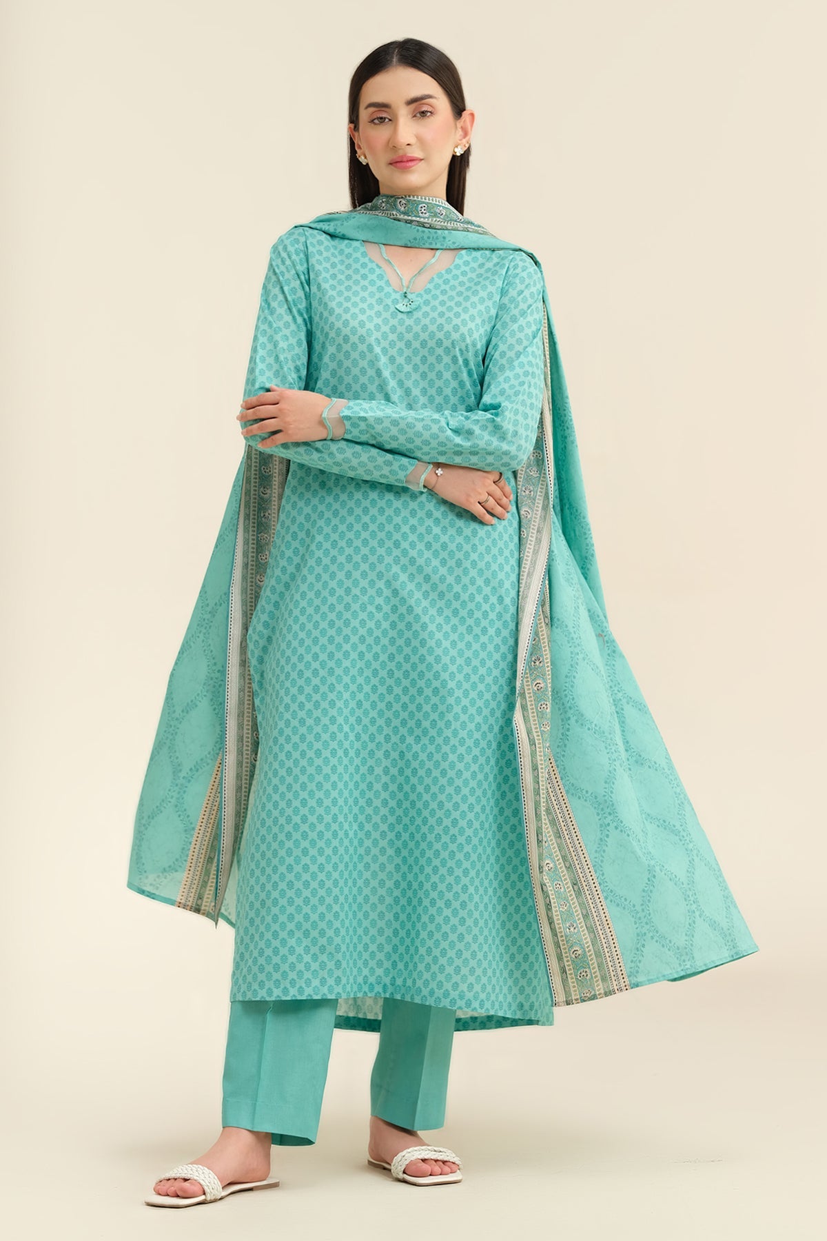3 Piece - Printed Suit - X6245