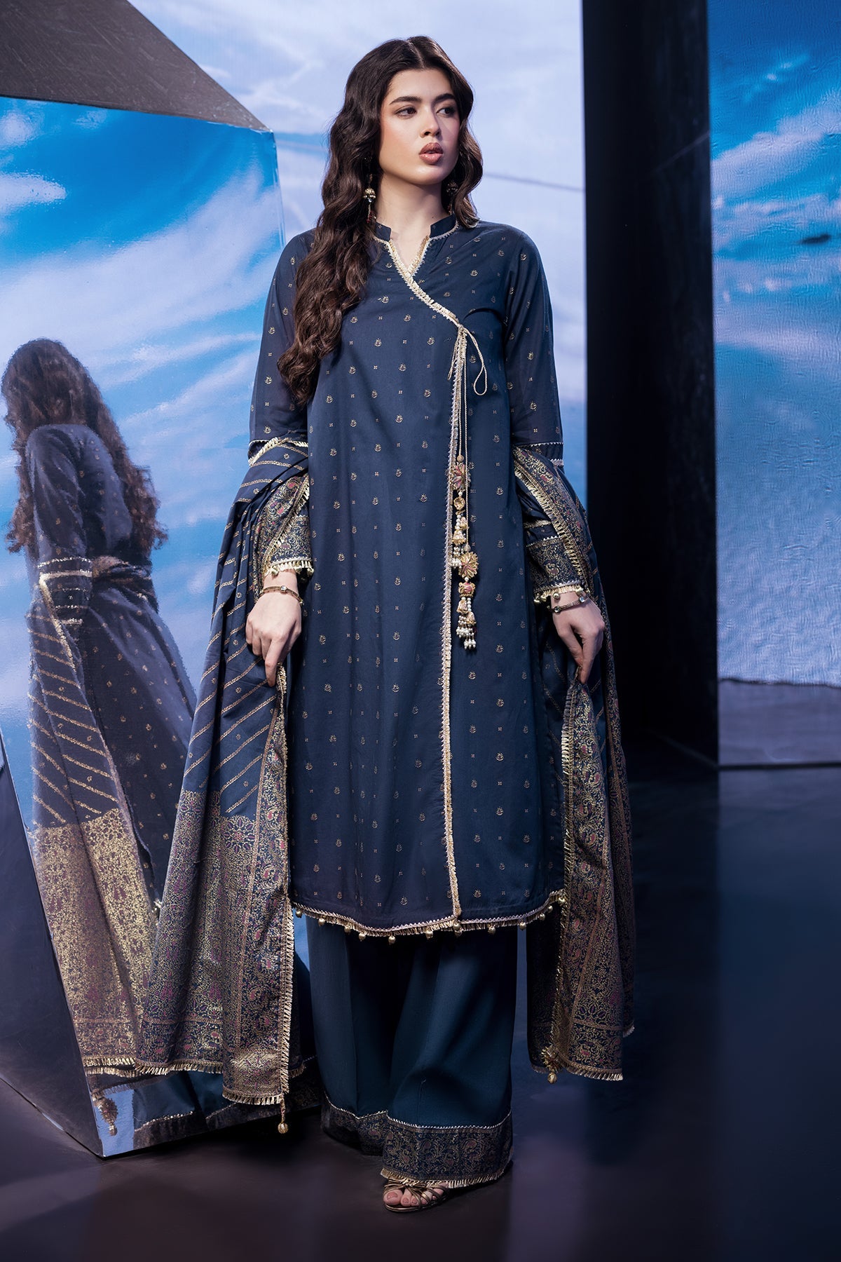 3 Piece - Printed Suit - C6140