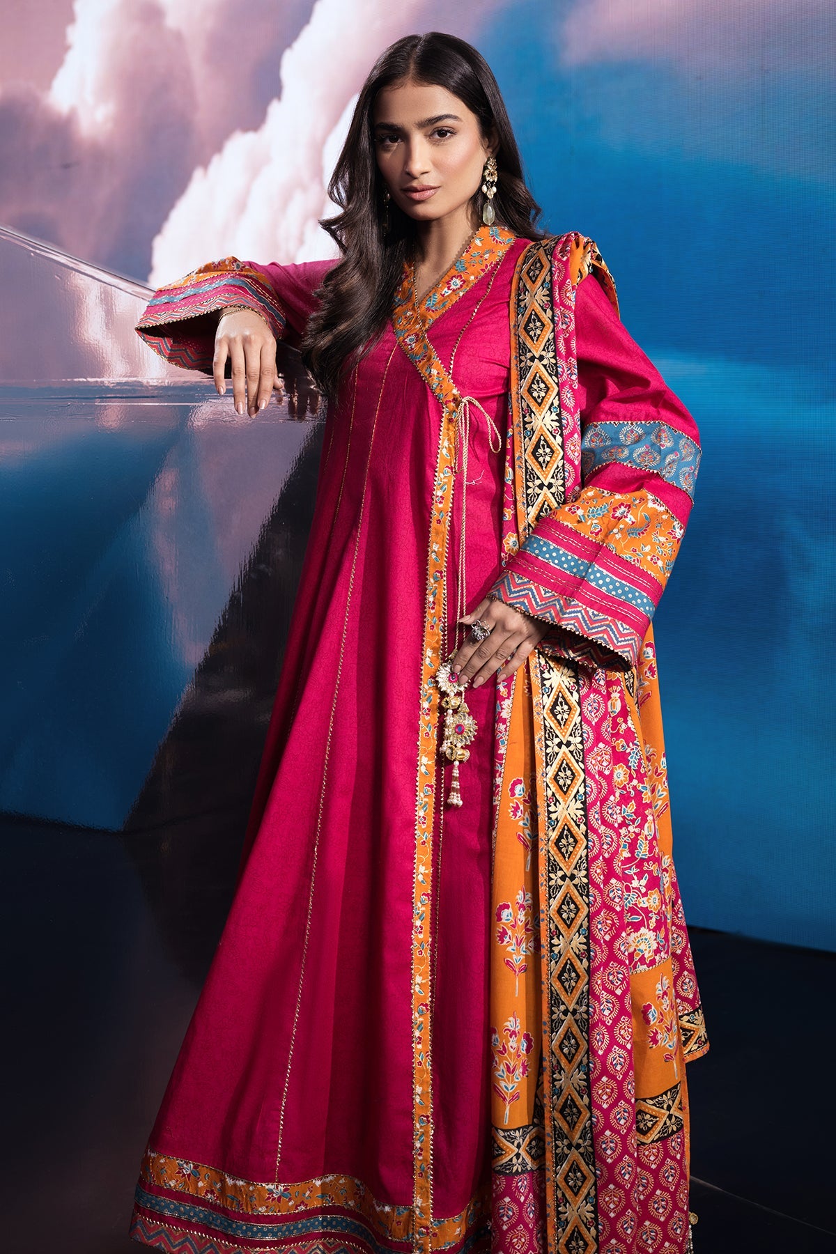 3 Piece - Printed Suit - C6143