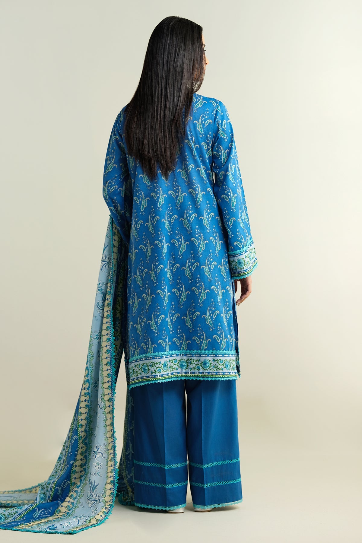 3 Piece - Printed Suit - C6214