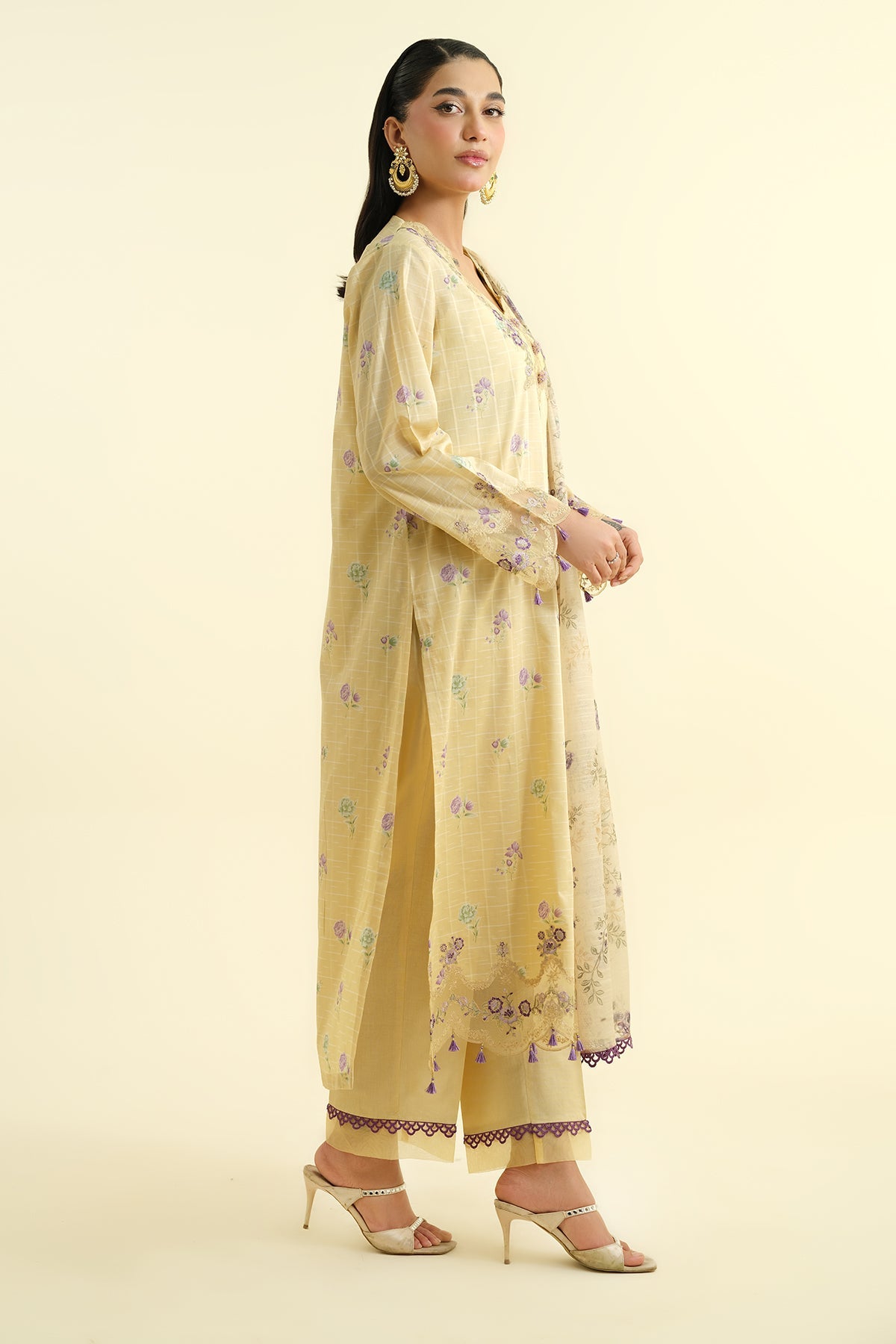 3 Piece - Printed Suit - C6218