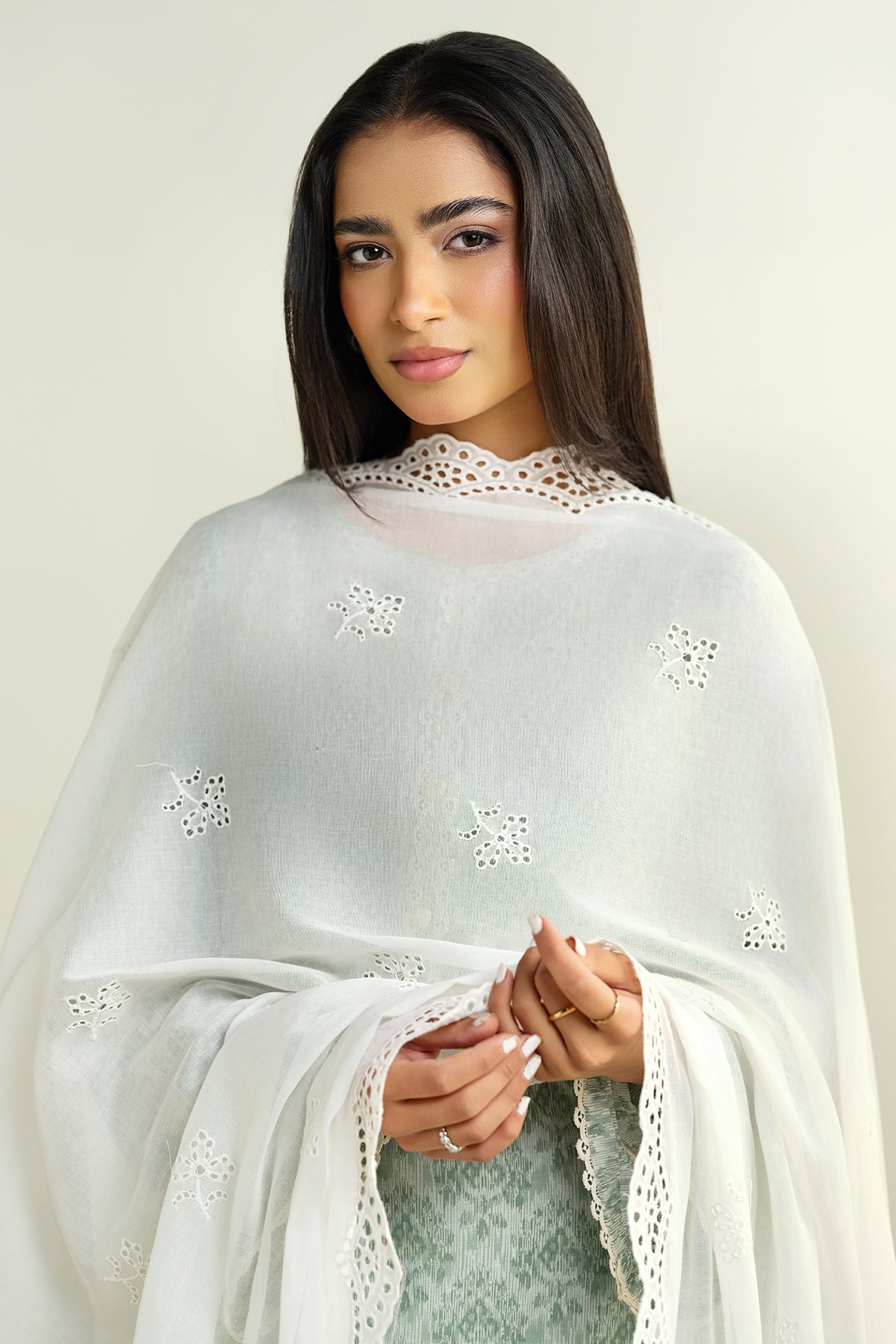 1 Piece - Embriodered Dupatta - C6246