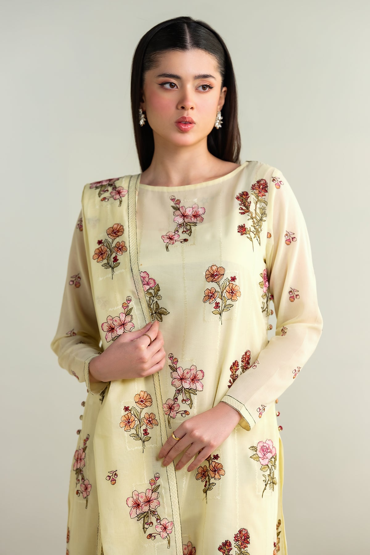 3 Piece - Embroidered Suit - E1620