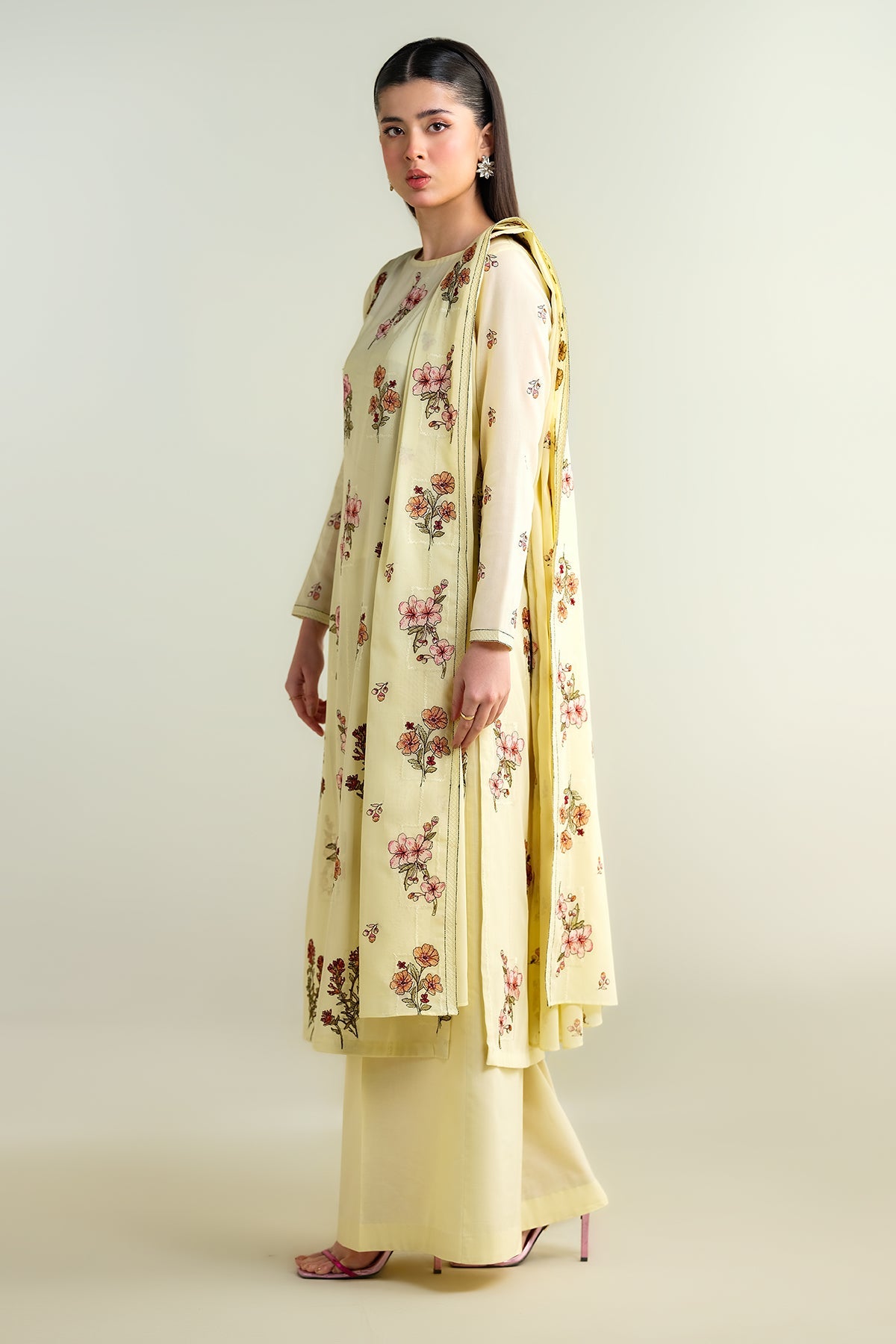 3 Piece - Embroidered Suit - E1620