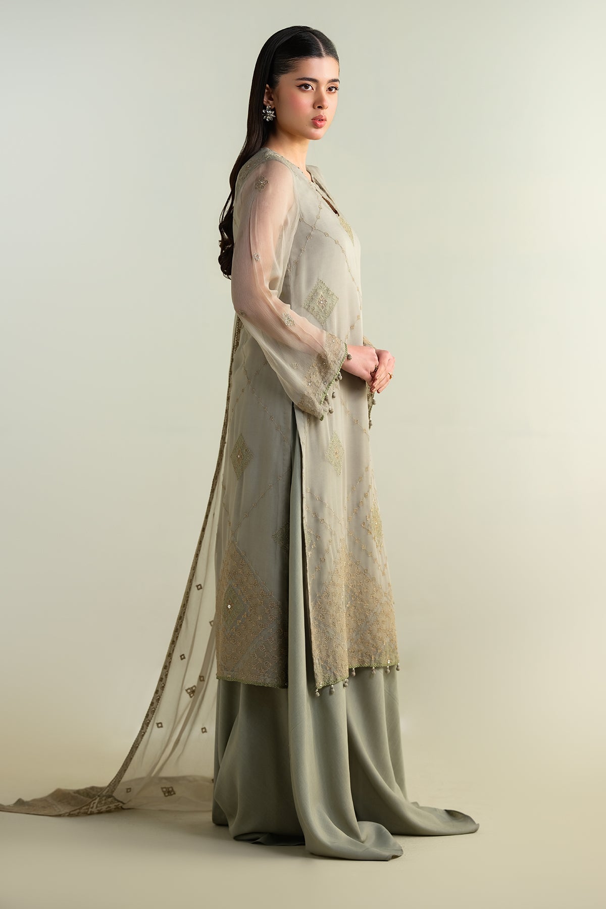 3 Piece - Embellished Suit - E1635