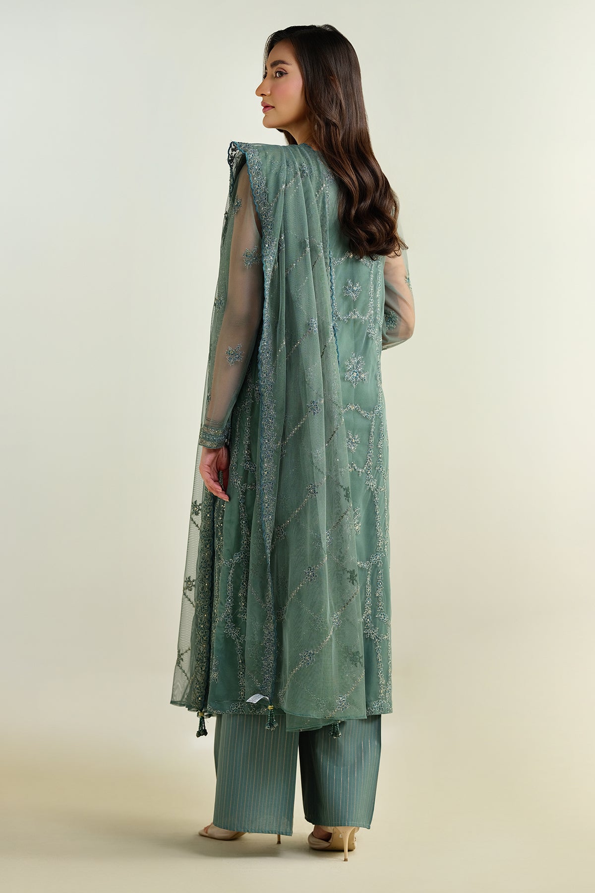 4 Piece - Embroidered Suit - E1637