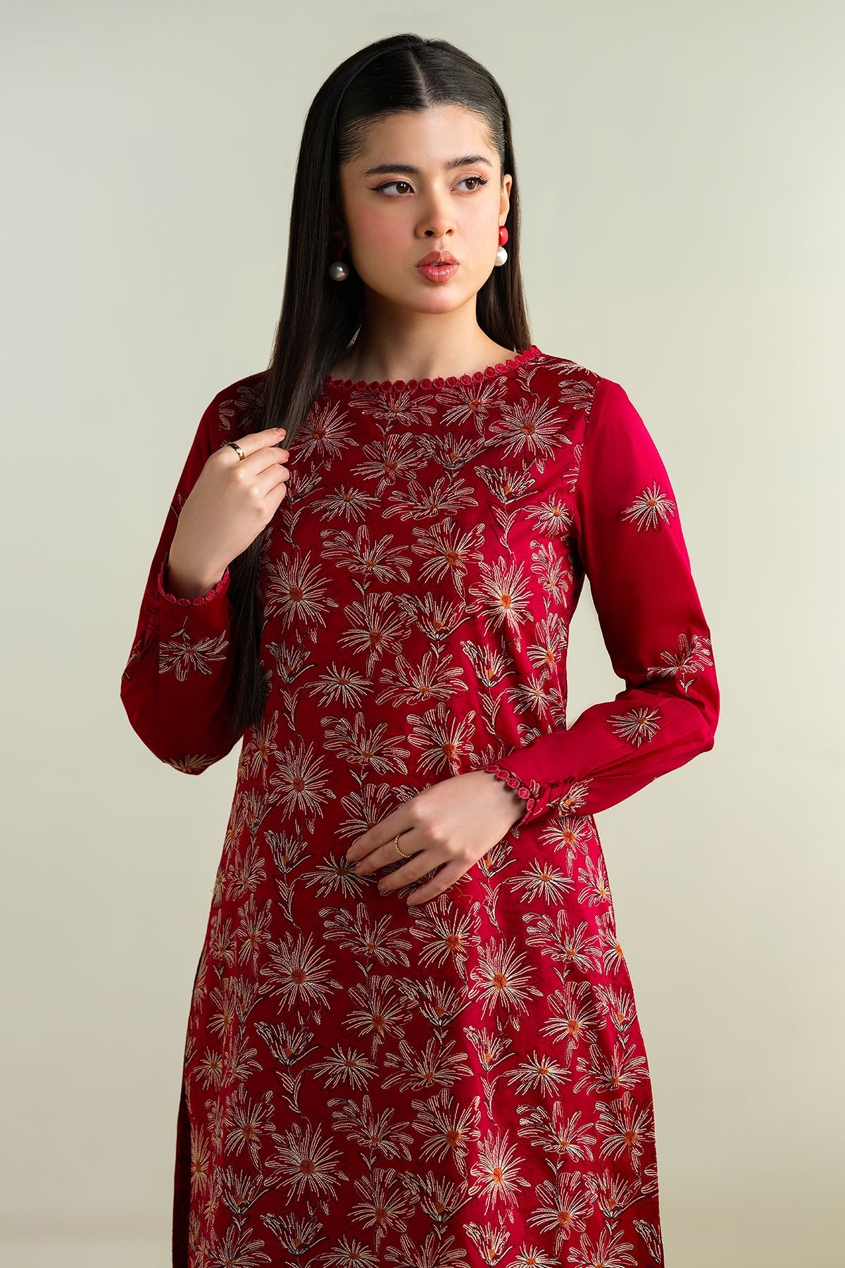 2 Piece - Embroidered Suit - E1648