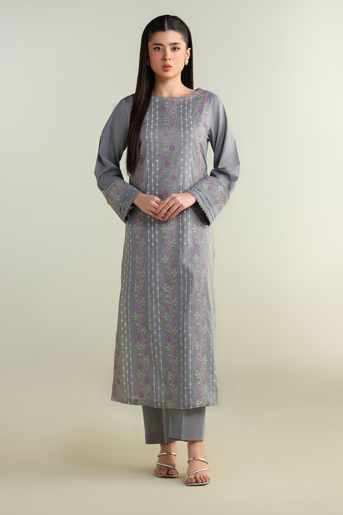 2 Piece - Embroidered Suit - E1650