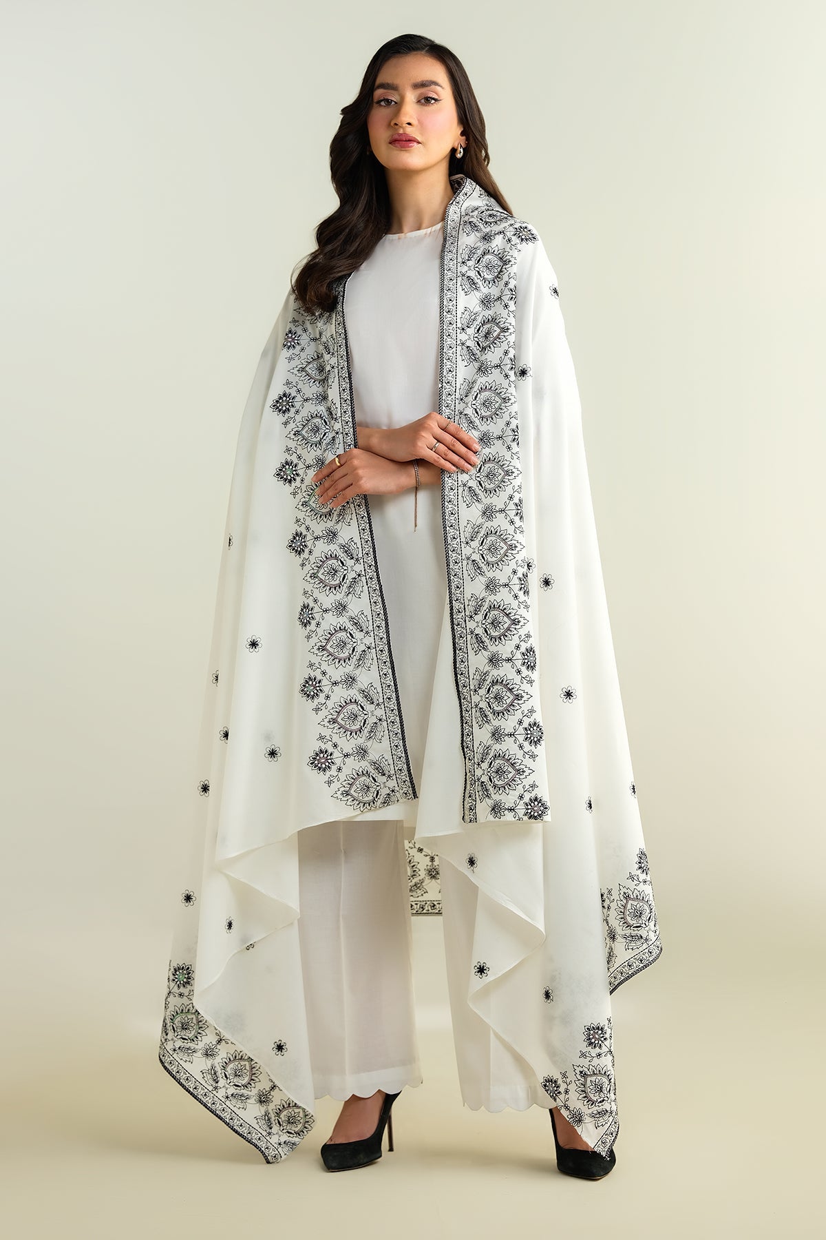 Embroidered Dupatta - E1670