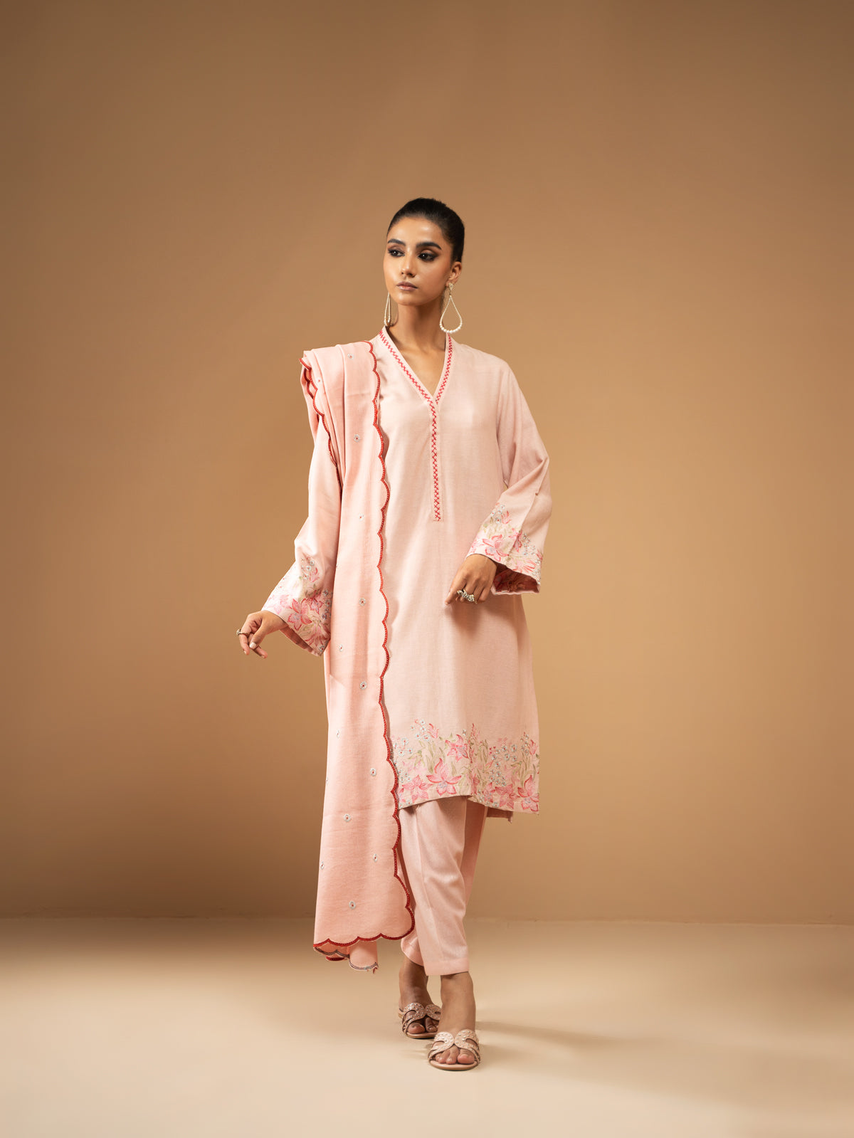 3 Piece - Embroidered Suit - KPW24-P3061-61