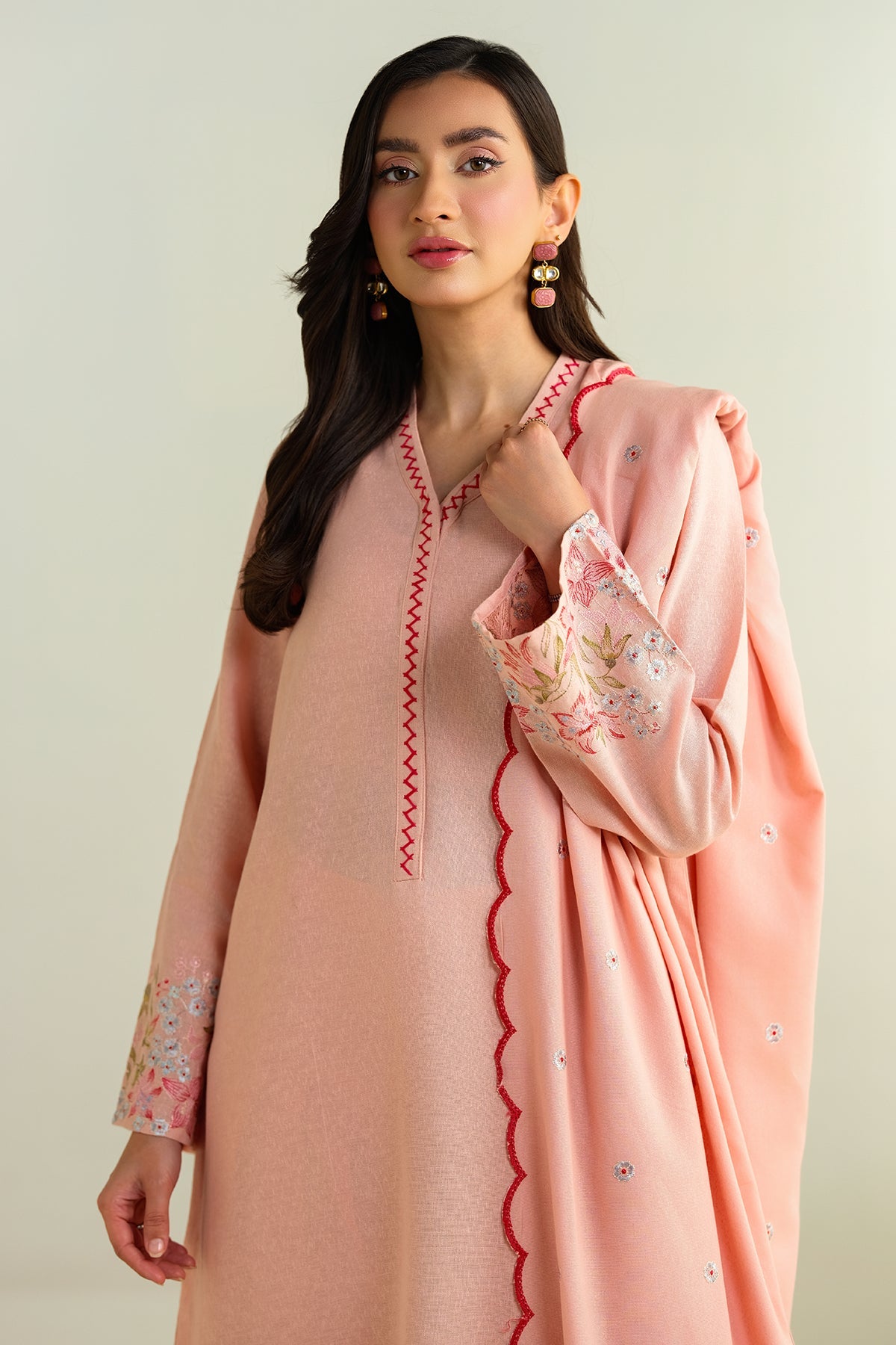3 Piece - Embroidered Suit - KPW24-P3061-61