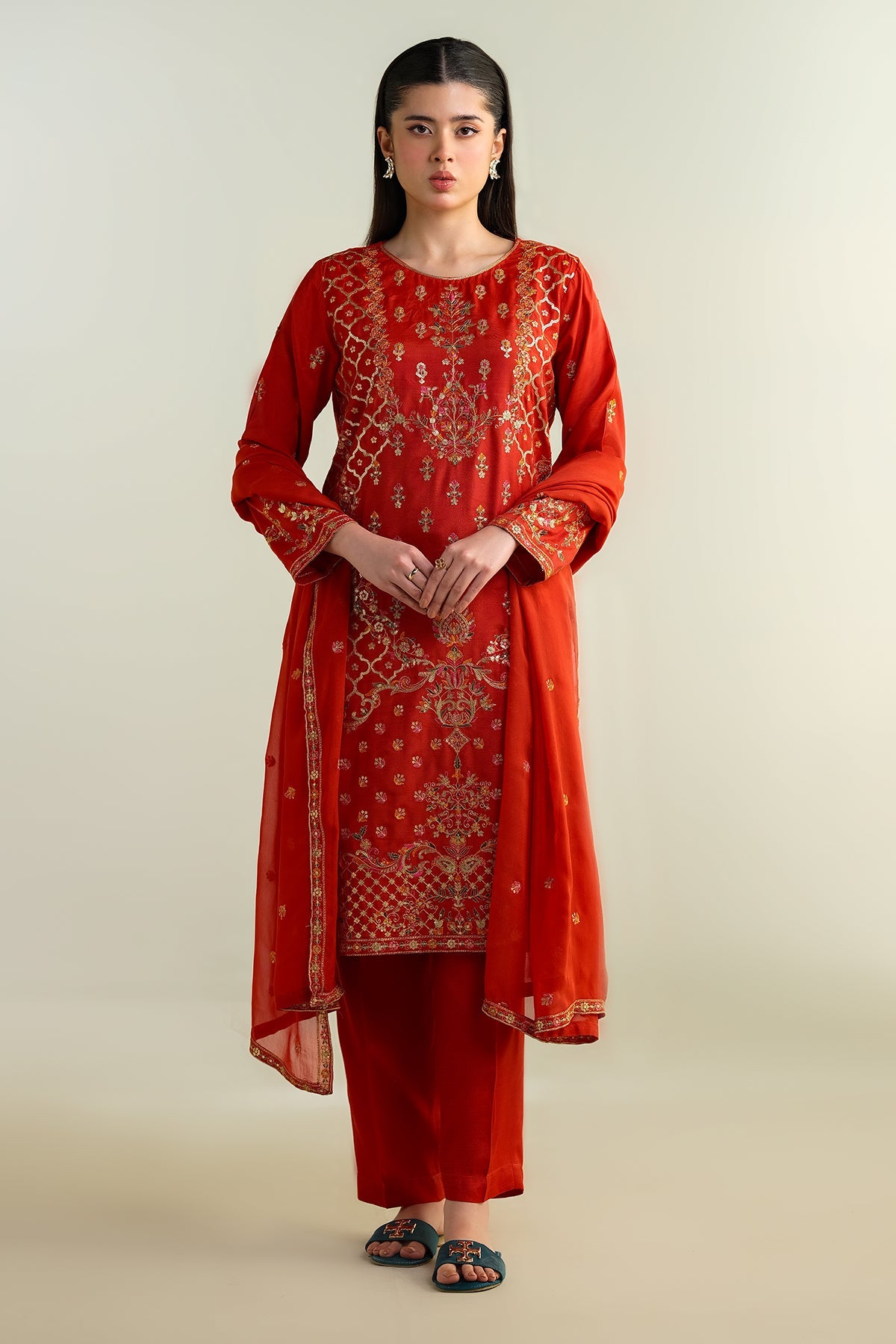 3 Piece - Embroidered Embellished - KPW24-P3161-161