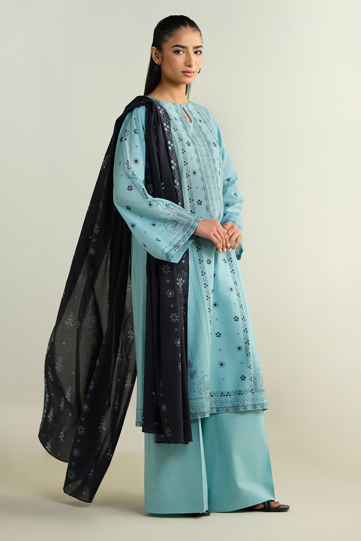 3 Piece - Printed Suit - X6128