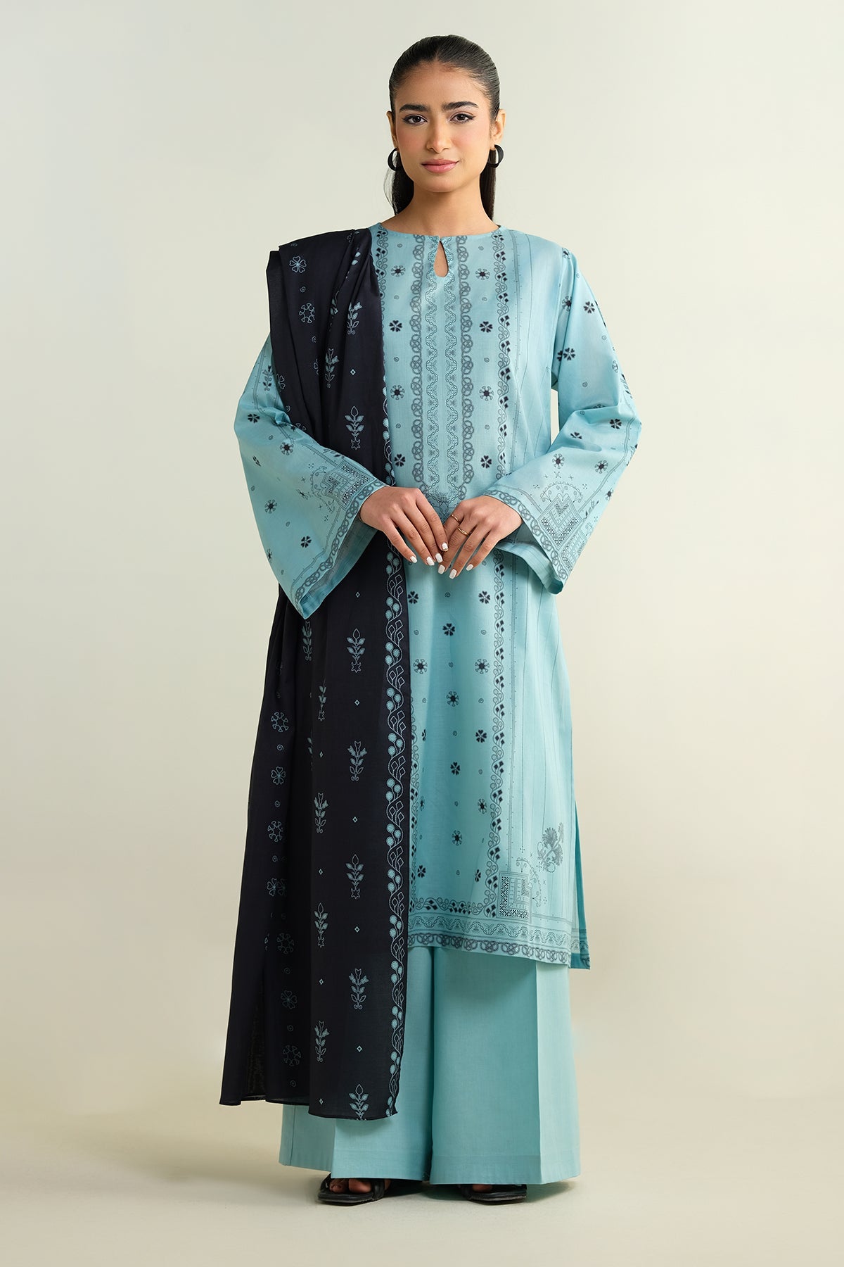3 Piece - Printed Suit - X6128