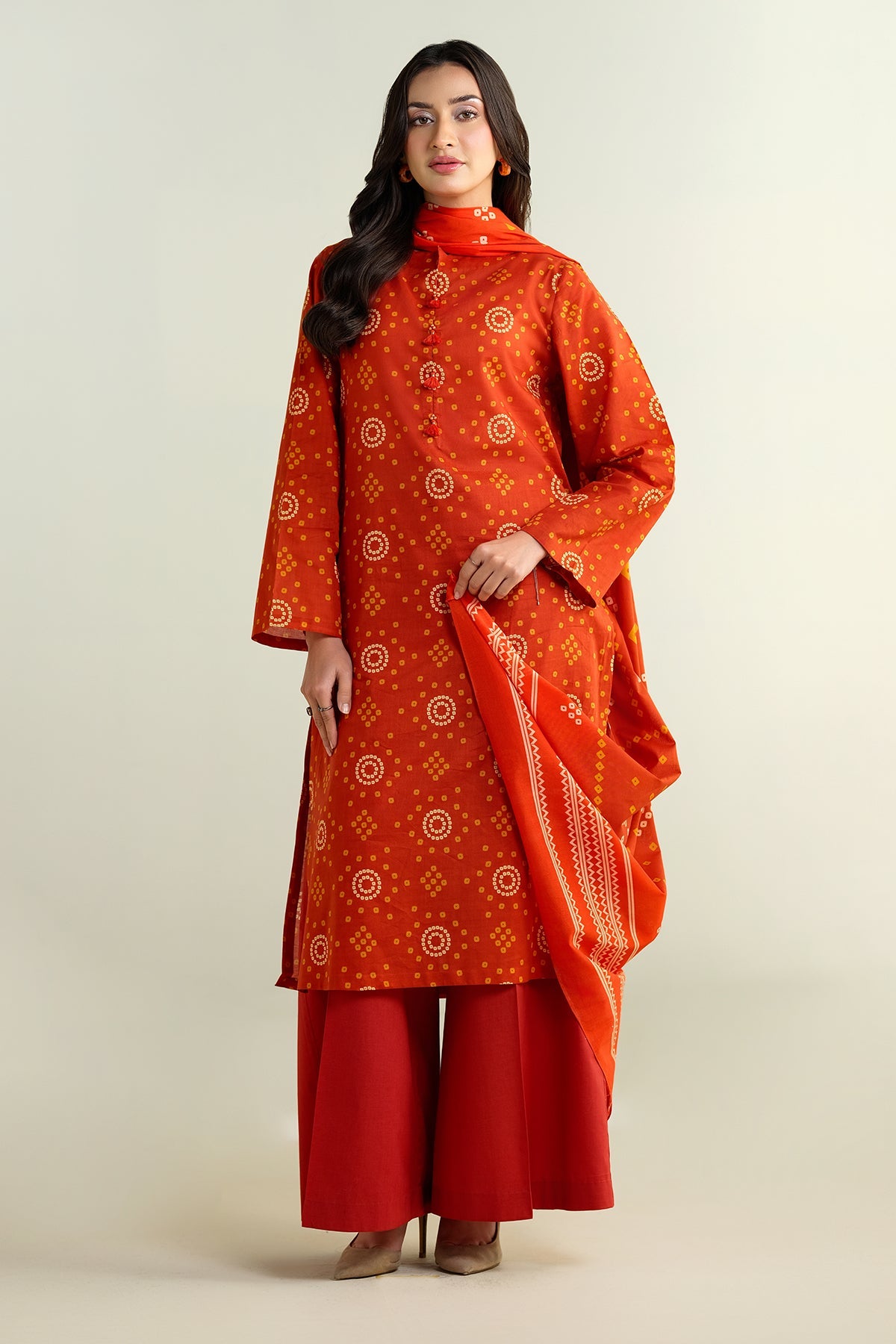 3 Piece - Printed Suit - X6135