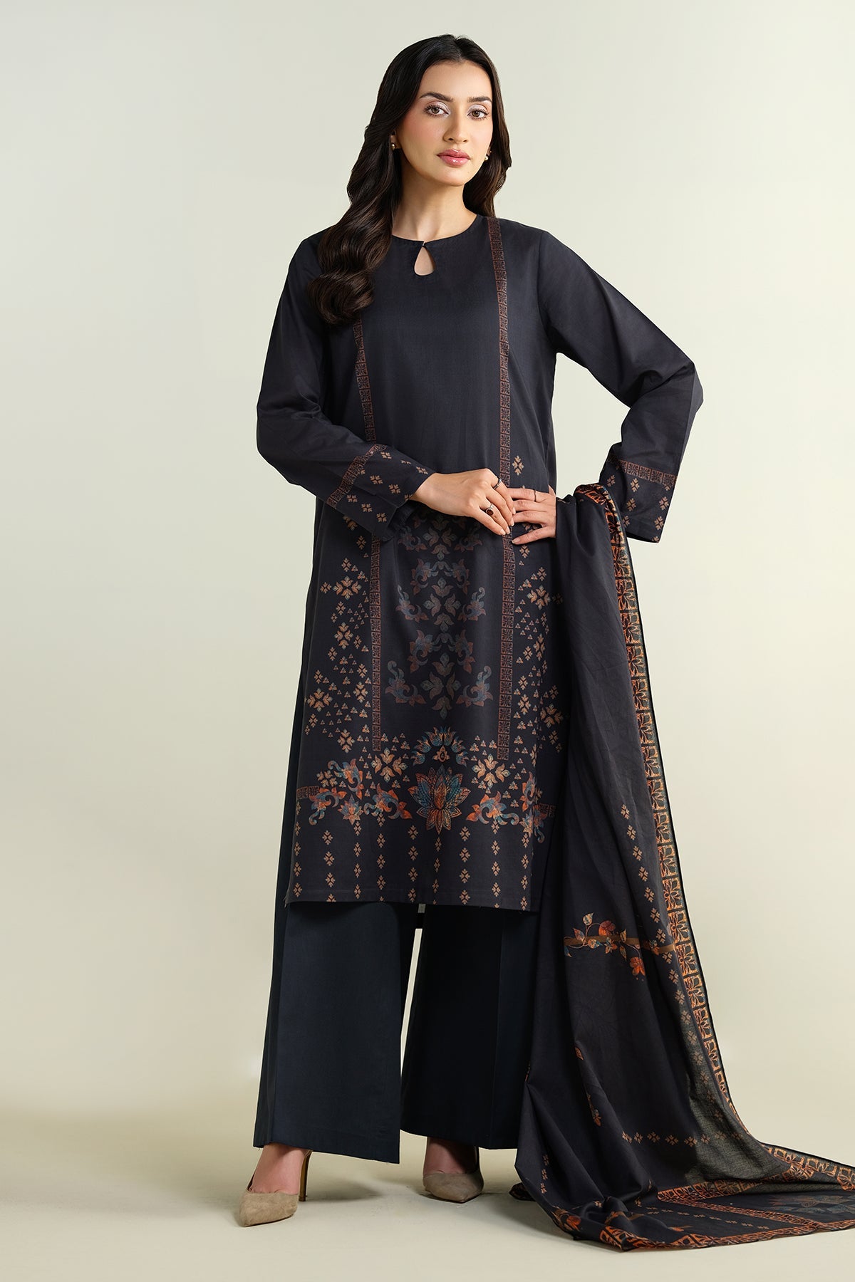 3 Piece - Printed Suit - X6137