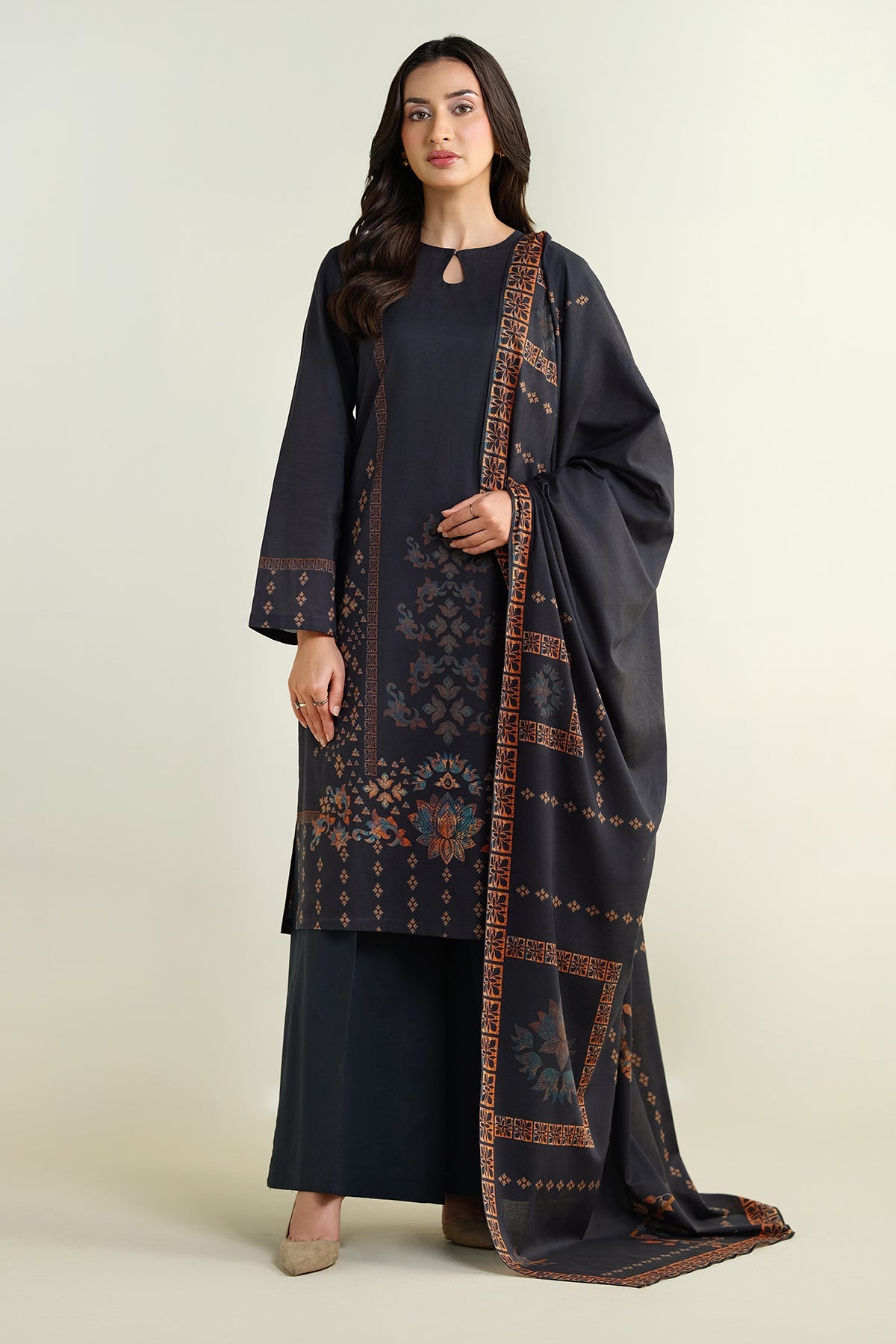 3 Piece - Printed Suit - X6137