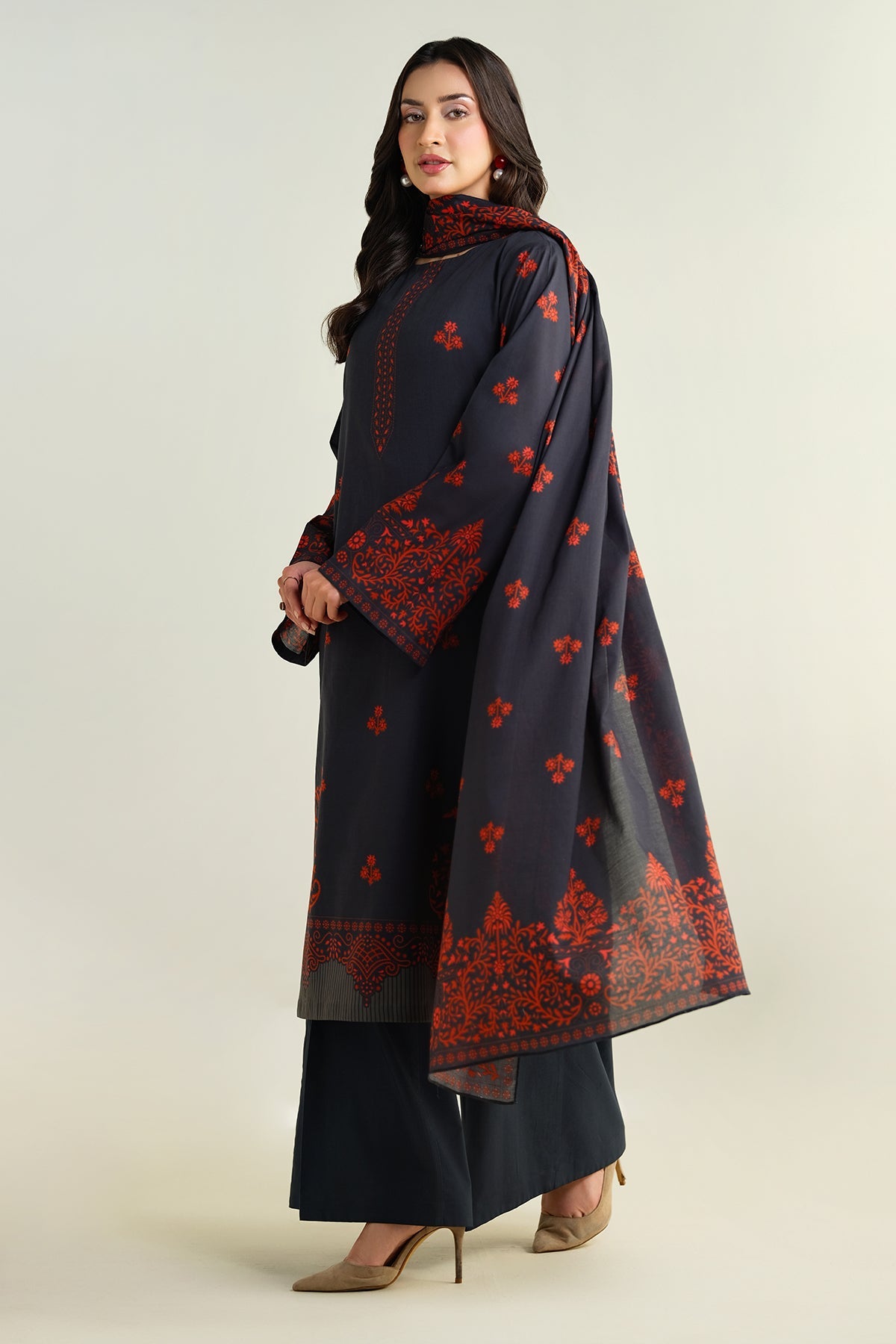 3 Piece - Printed Suit - X6139